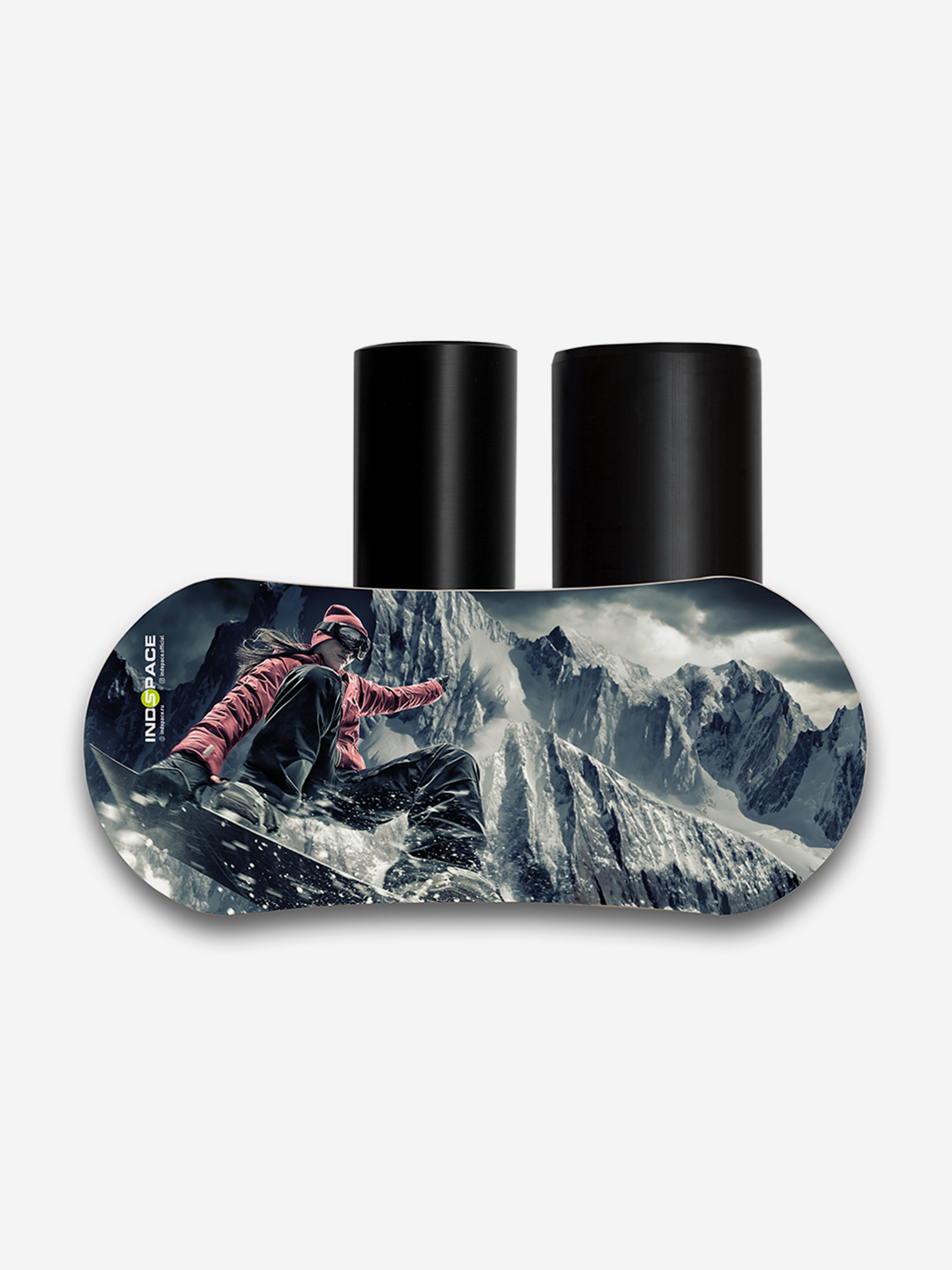 

Баланс борд IndSpace SNOWBOARD + 2 ролика, Серый