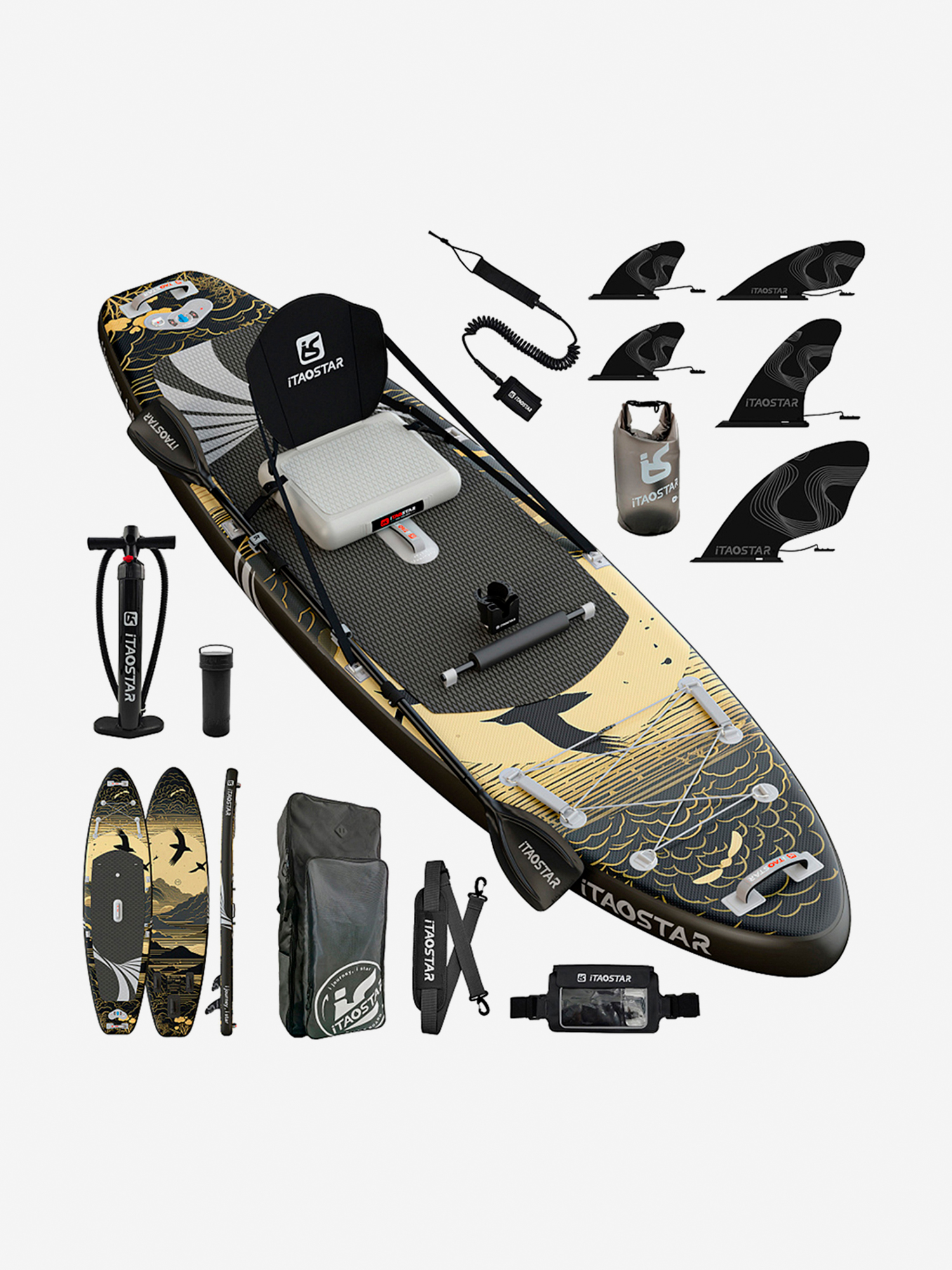 Изображение товара Надувной сапборд/каяк iTAOSTAR Novelty 11.6x35x6 N01D, 350x89x15 см