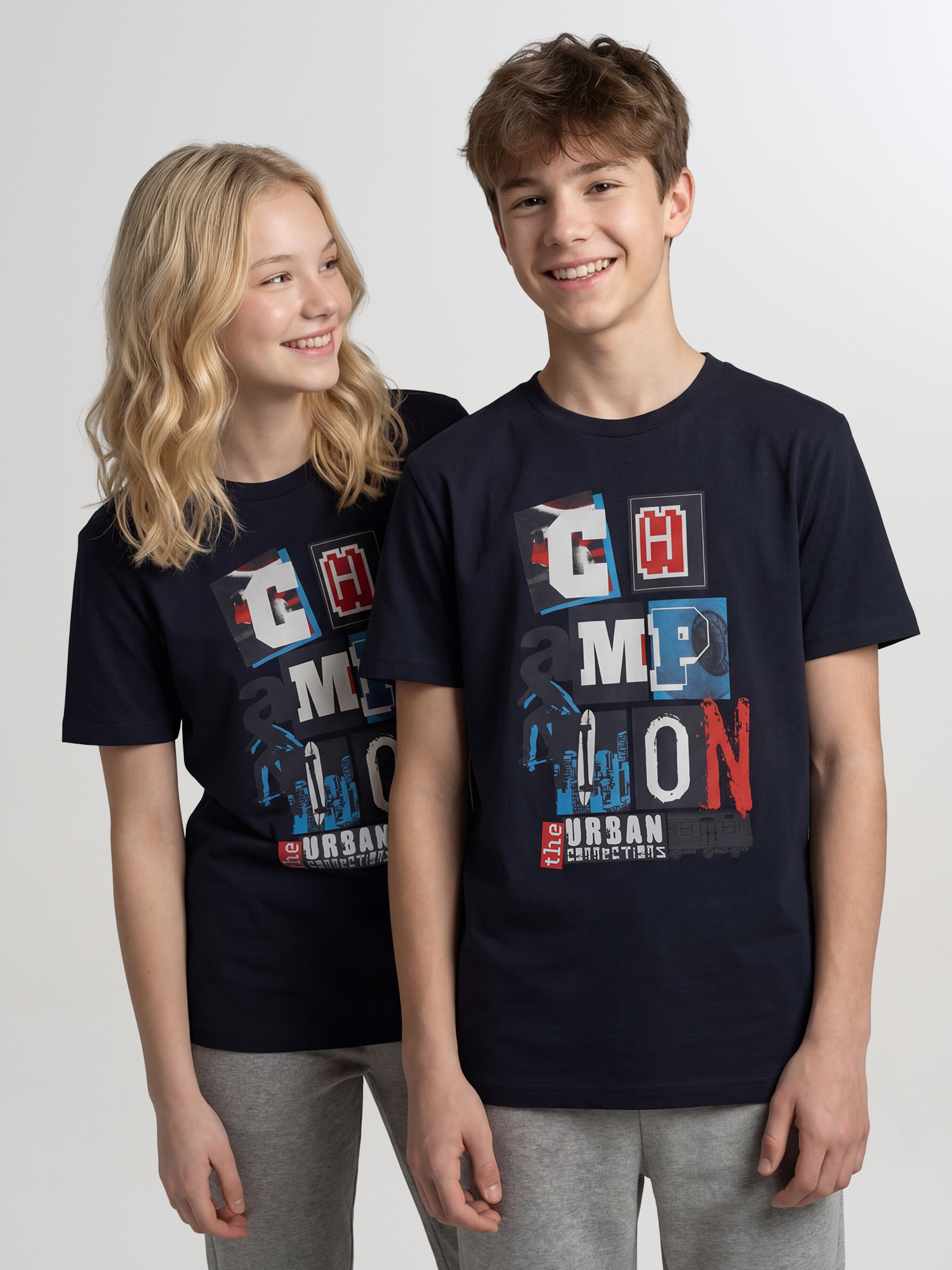 Изображение товара Футболка для мальчиков Champion с натуральным хлопком и принтом лето