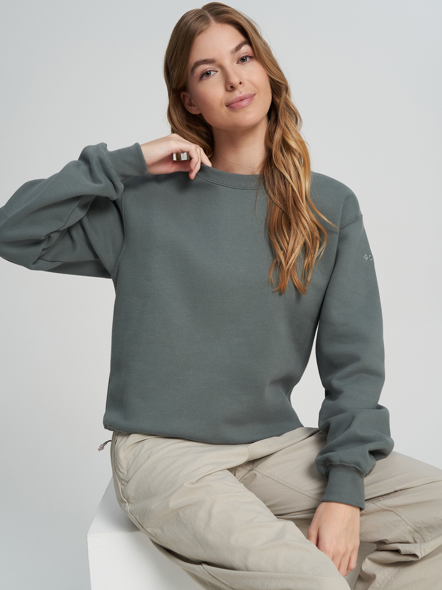 Свитшот женский Columbia Amber Glow Crew, Серый