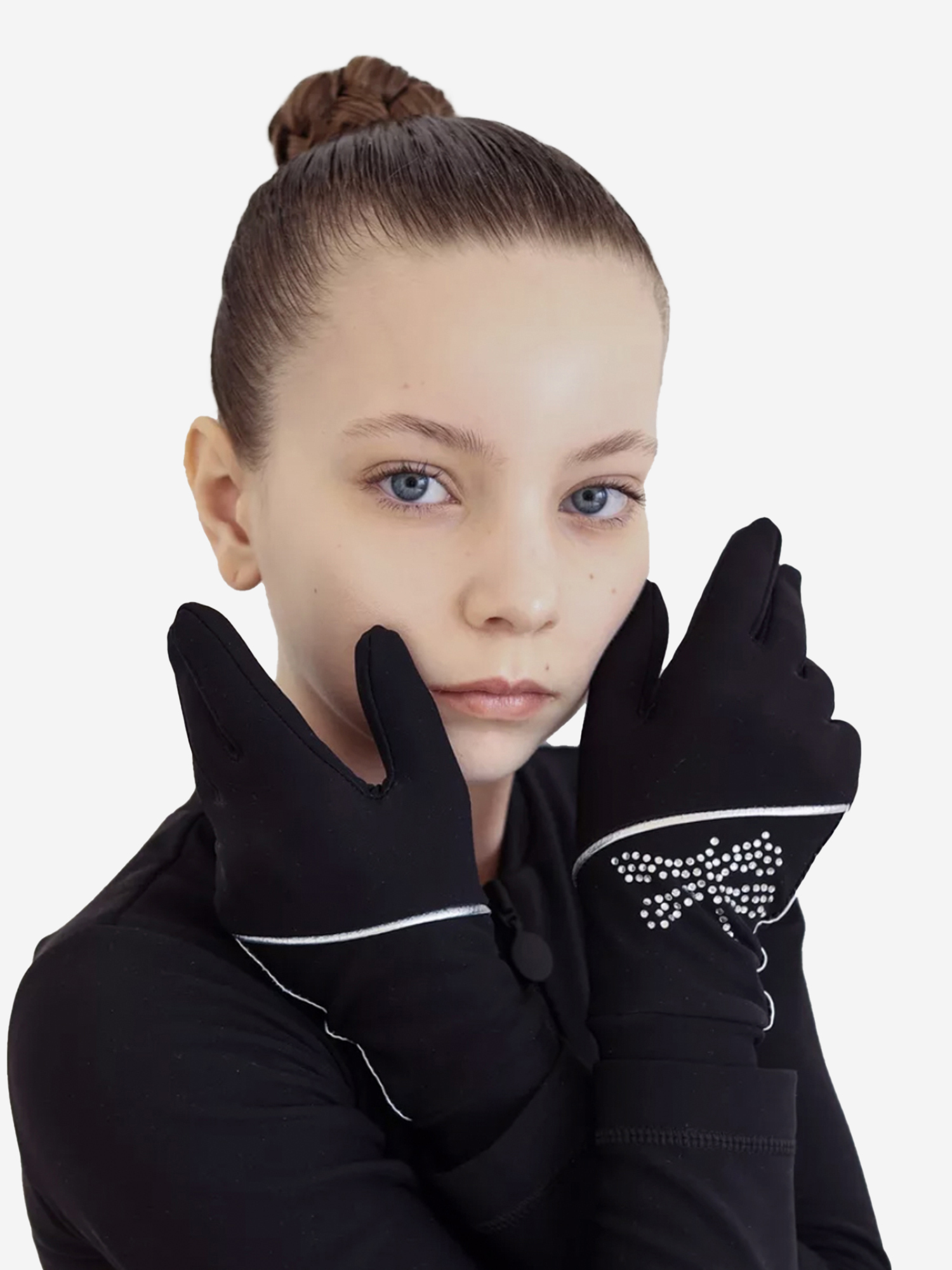 Изображение товара Термоперчатки для фигурного катания Shine женские всесезонные из полиамида и эластана