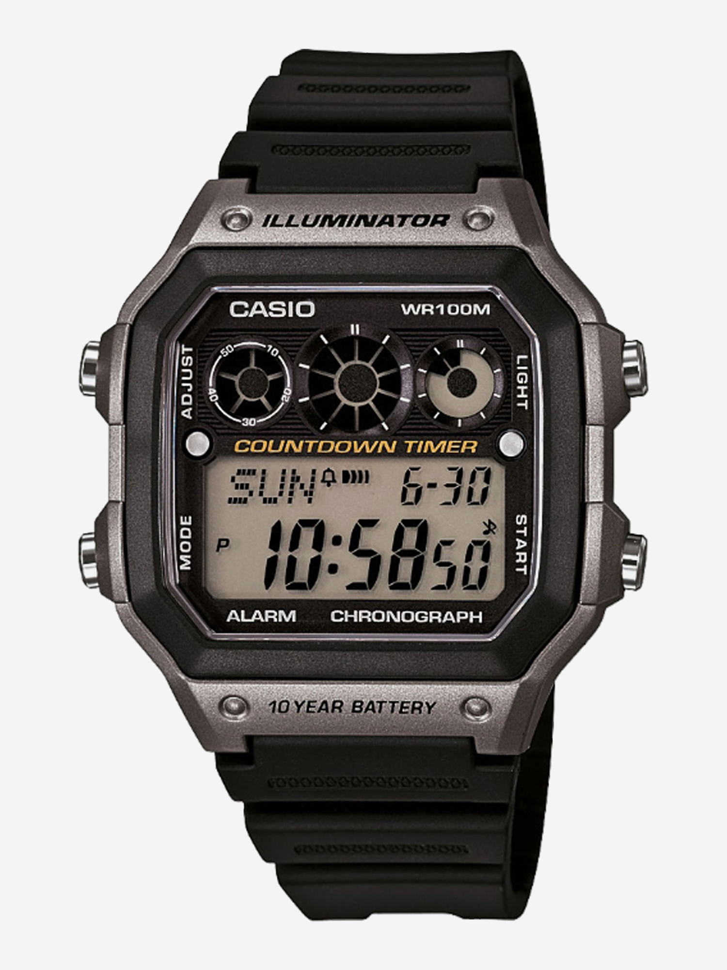 Изображение товара Спортивные часы CASIO AE-1300WH-8A, Серый/черный
