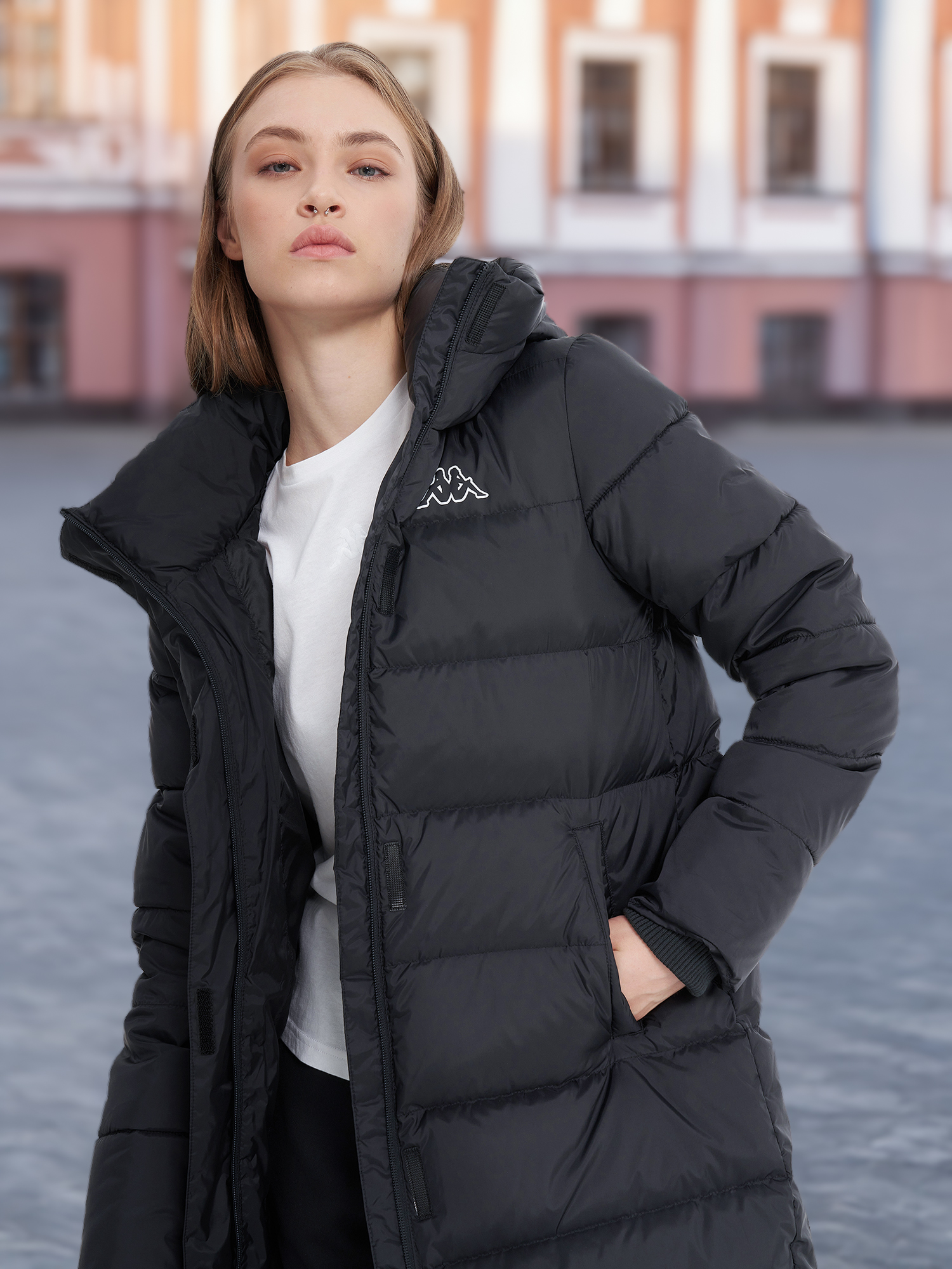 Пальто пуховое женское Kappa, Черный