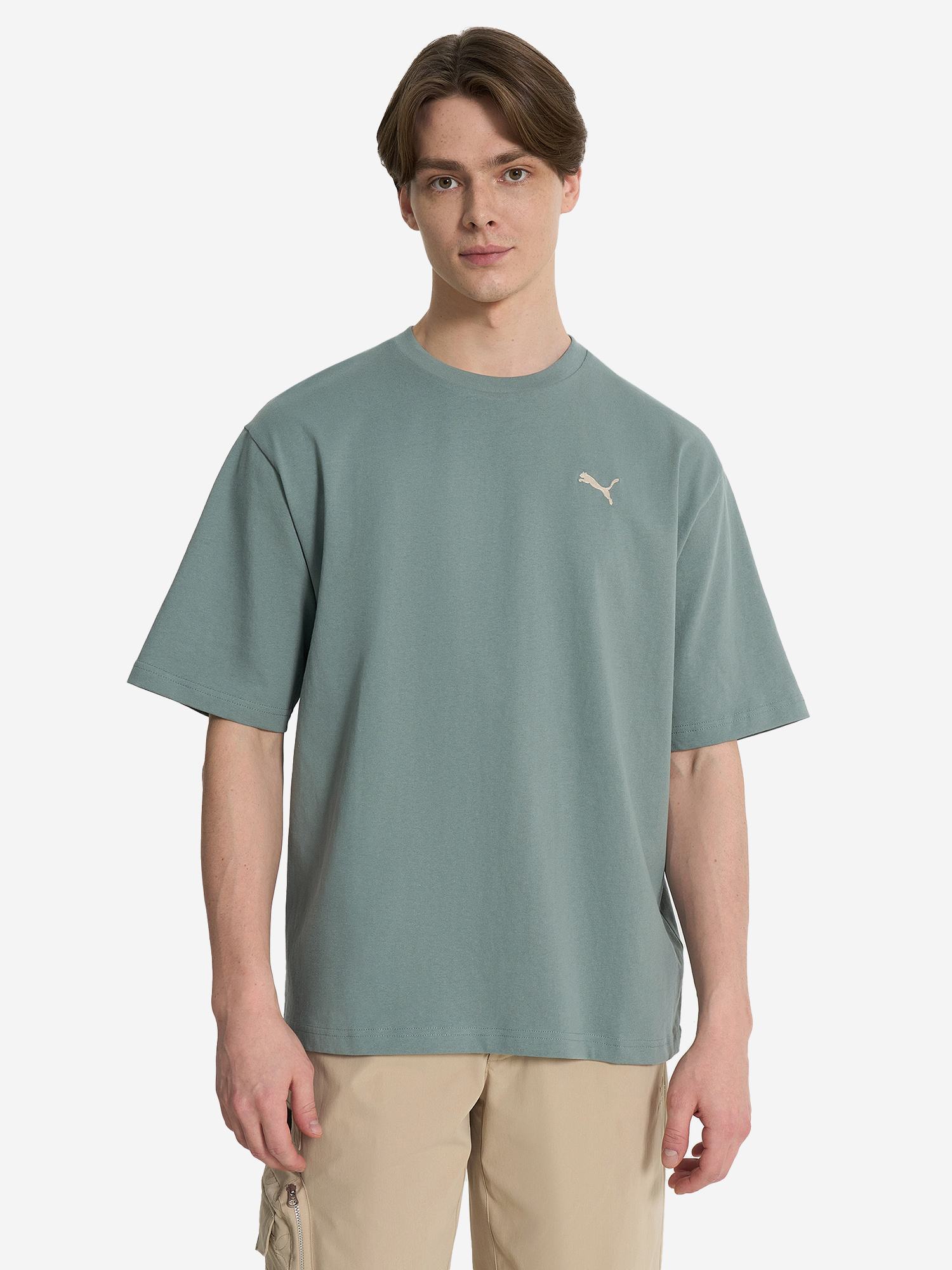фото Футболка мужская puma wardrobe ess, зеленый
