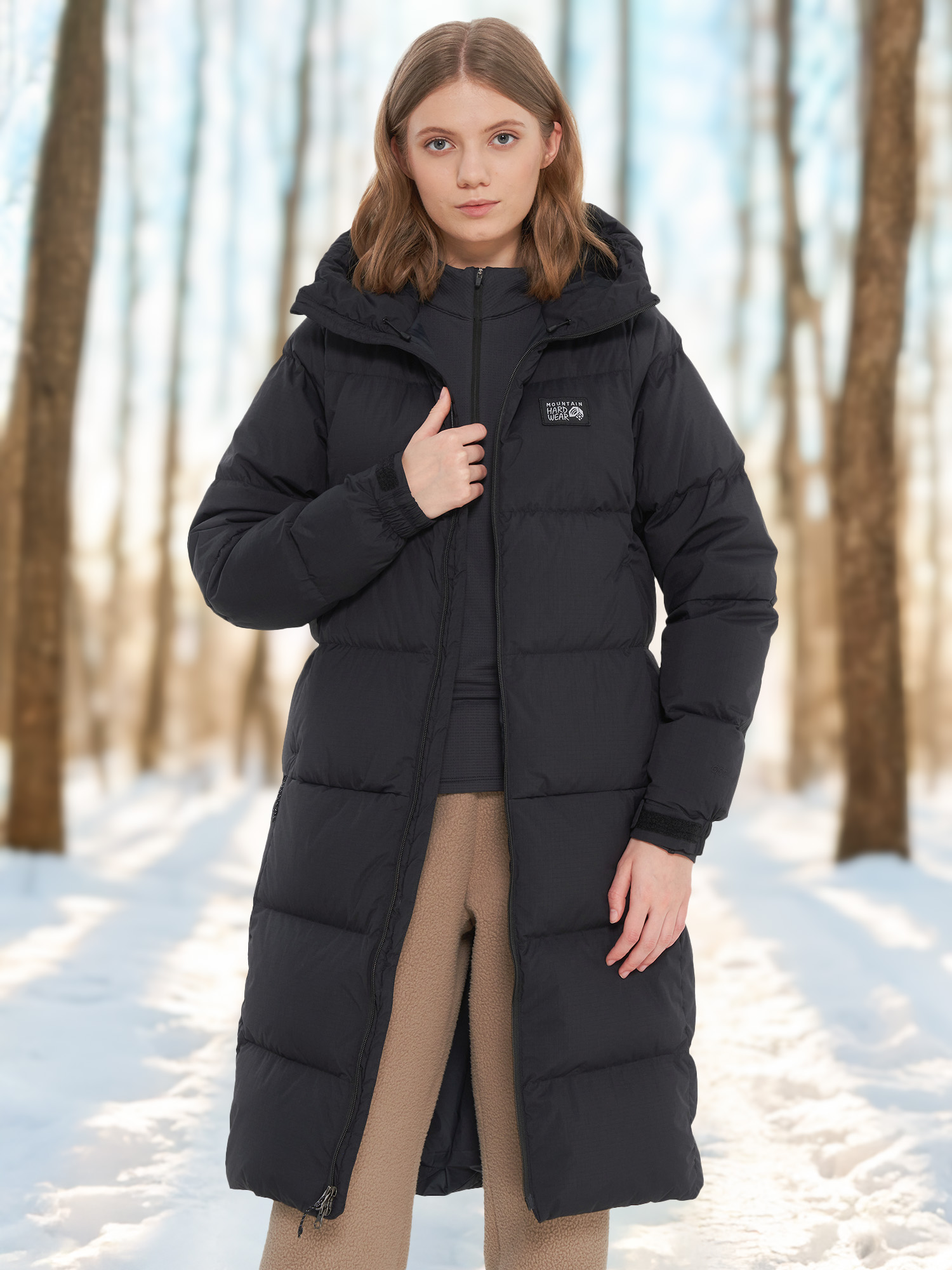 

Пуховик женский Mountain Hardwear Nevadan Down Long Parka, Черный