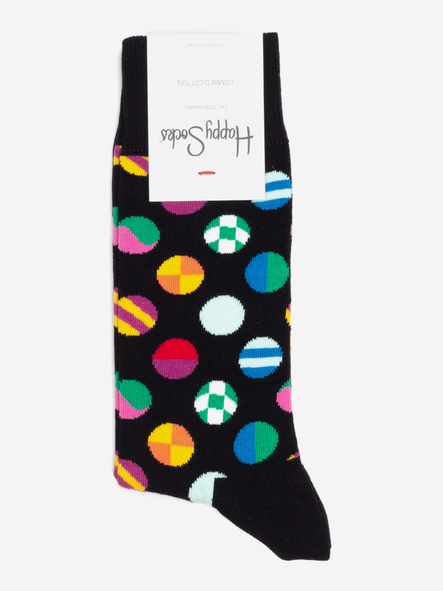 

Носки с рисунками Happy Socks, Clashing Dot, Черный