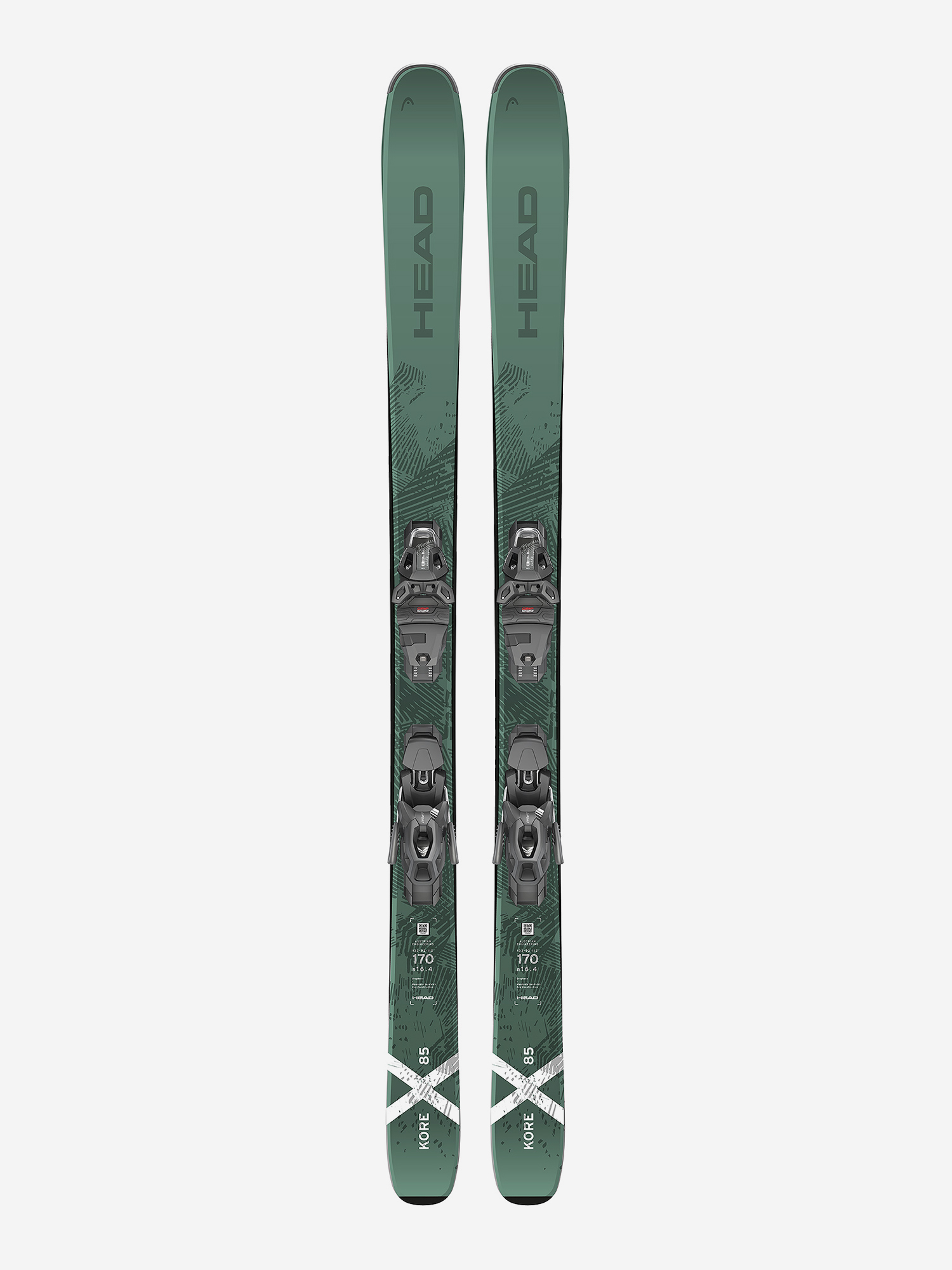 

Горные лыжи Head Kore X 85 + крепления PRW 11 GW 90, Черный