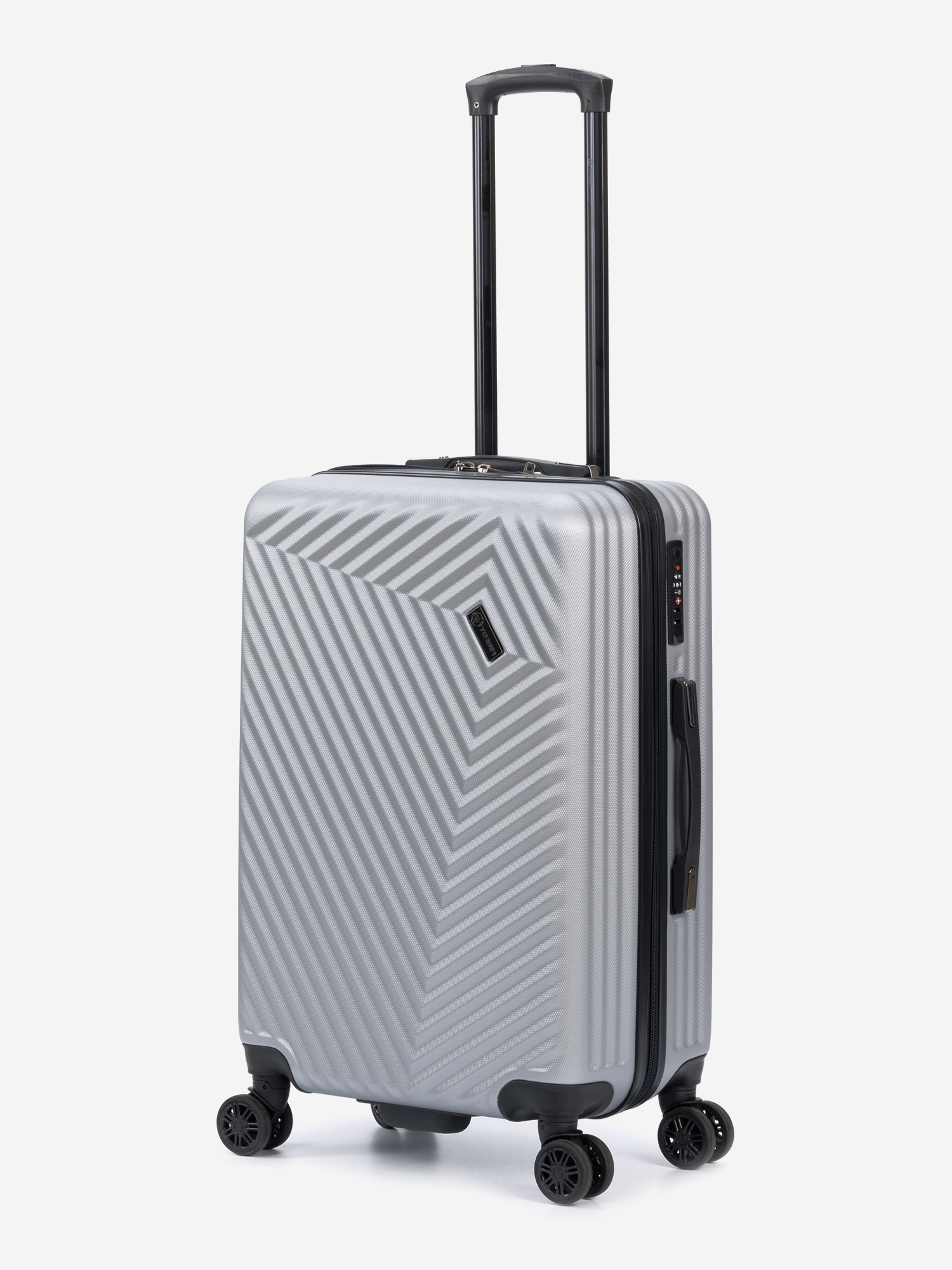 Изображение товара Чемодан TORBER Lama из ABS-пластика 62 литра серебристый средний размер