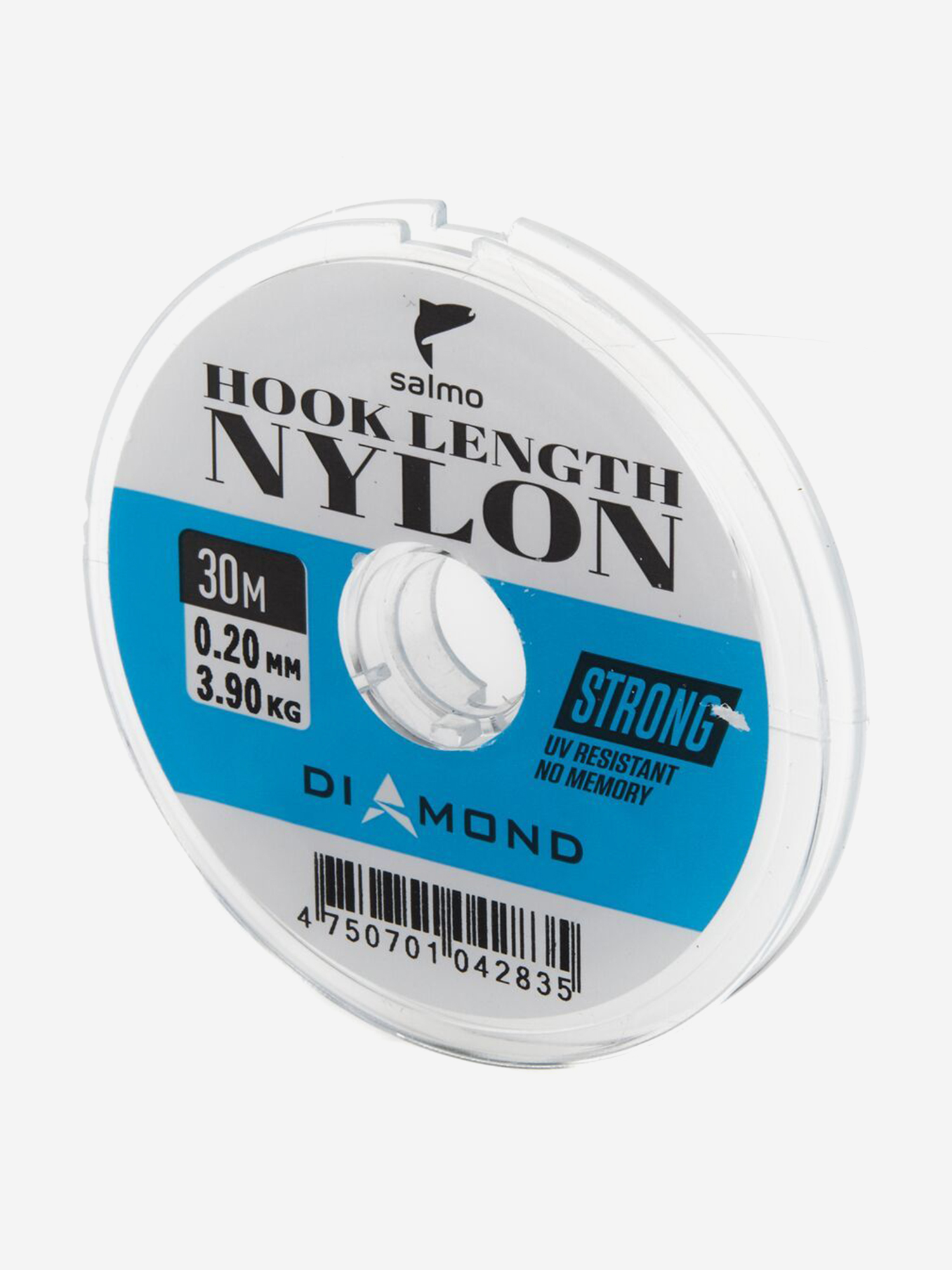 Изображение товара Леска монофильная для летней рыбалки Salmo Diamond HOOK LENGTH NYLON длина 30 м, диаметр 0,20 мм, упаковка из 10 штук, Белый
