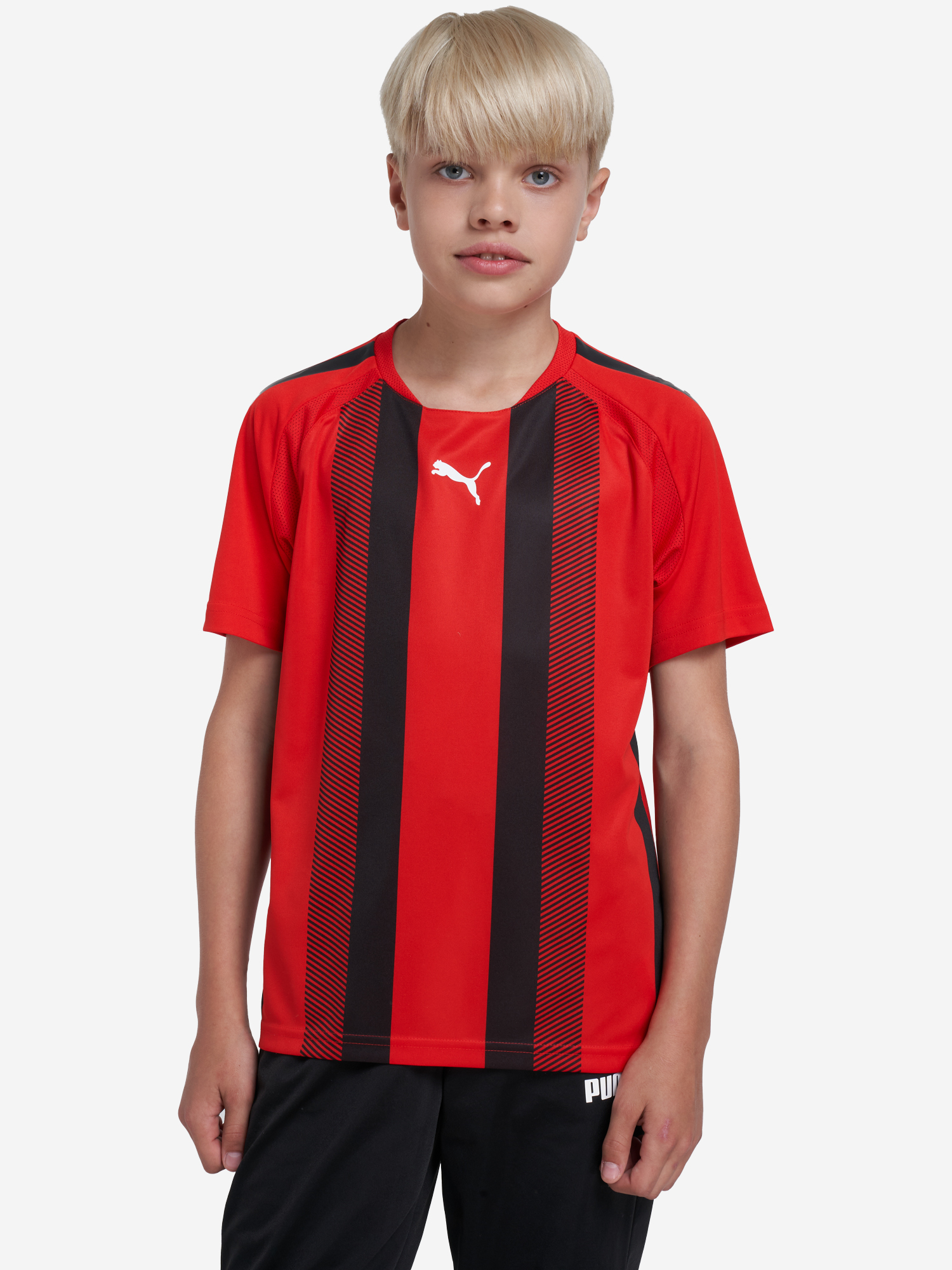 

Футболка для мальчиков PUMA Teamliga Striped, Красный