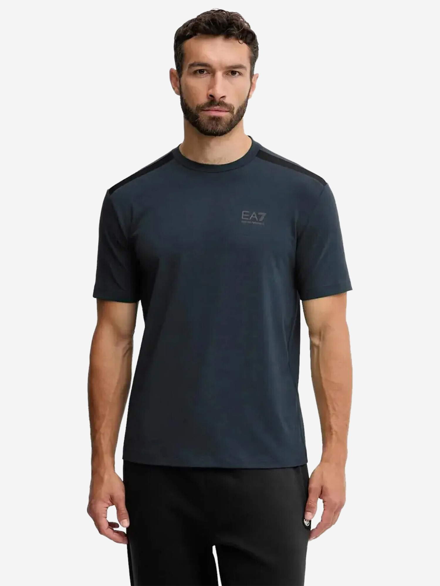 Изображение товара Футболка EA7 Emporio Armani мужская синяя прямой посадки