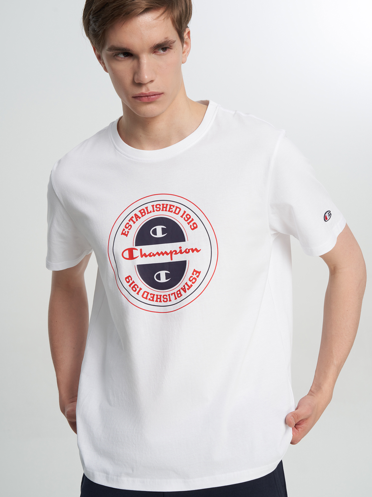 Футболка мужская Champion, белый, арт. 222862C0K-WW001