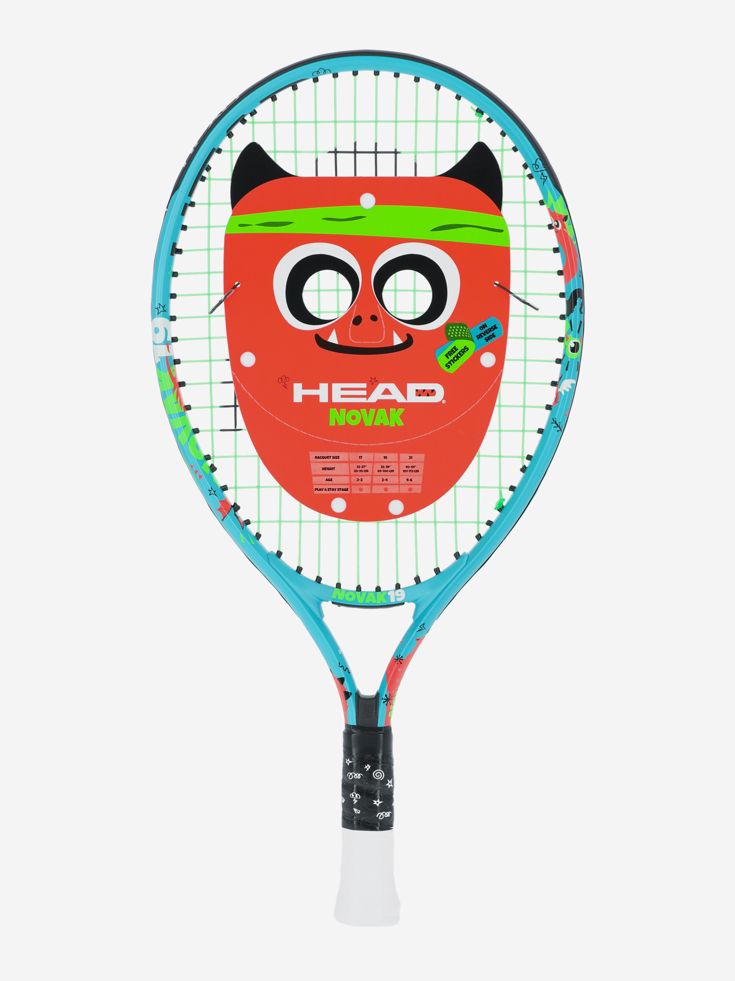 

Ракетка для большого тенниса детская Head Novak 19", Голубой