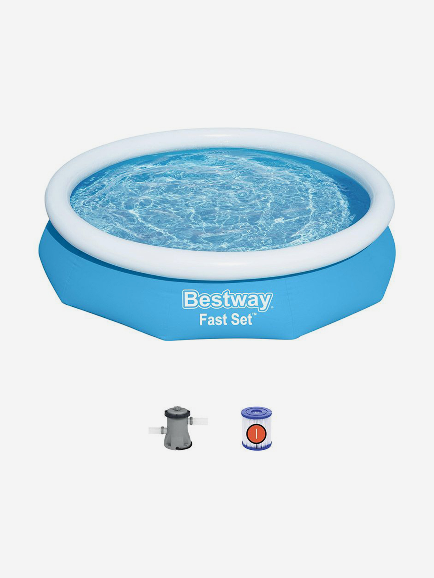 

Бассейн Bestway 305см х 66 см 57458 надувной, 3200л, Синий