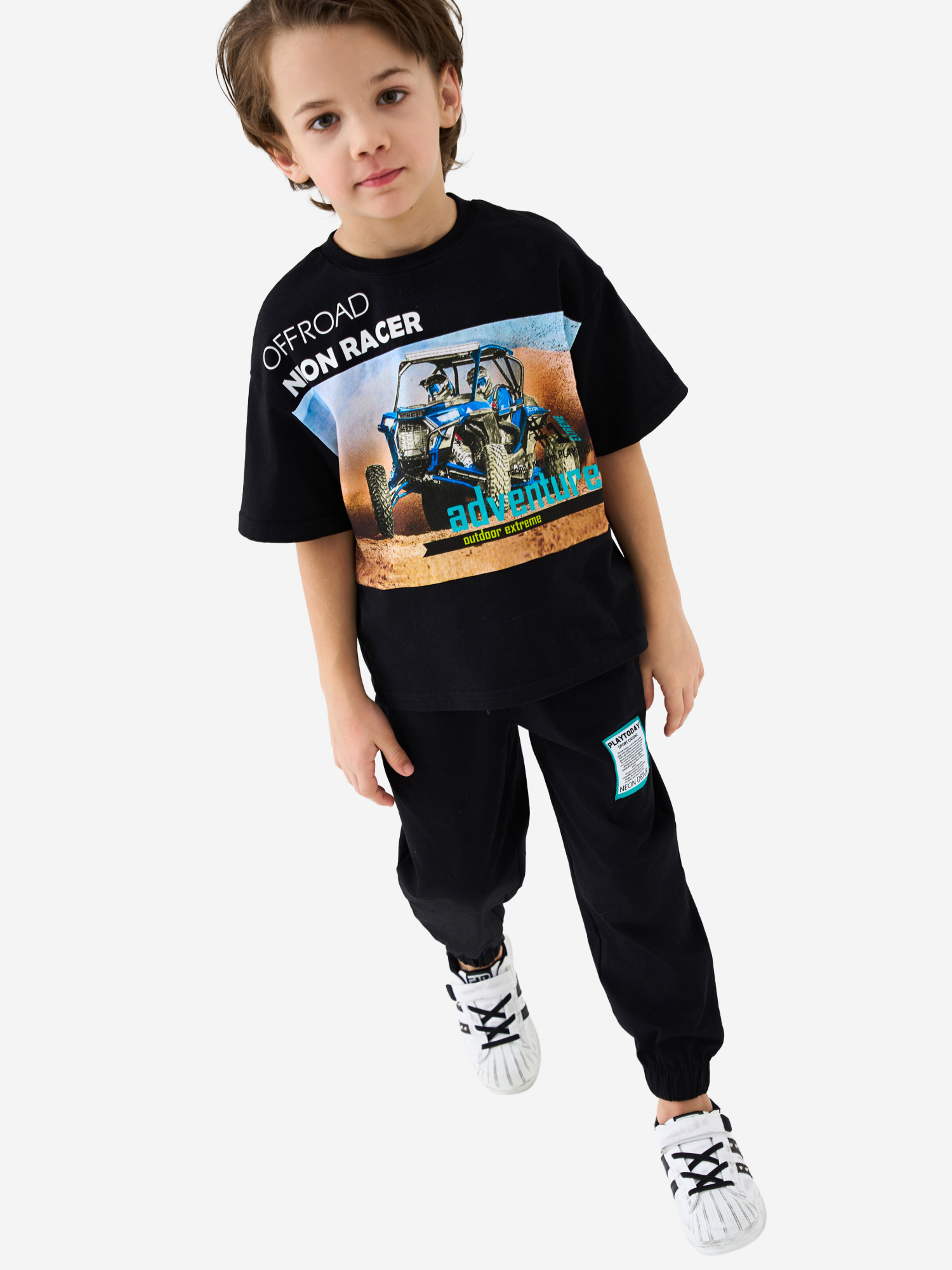 Изображение товара PlayToday комплект для мальчиков футболка и брюки 95% хлопок 5% эластан