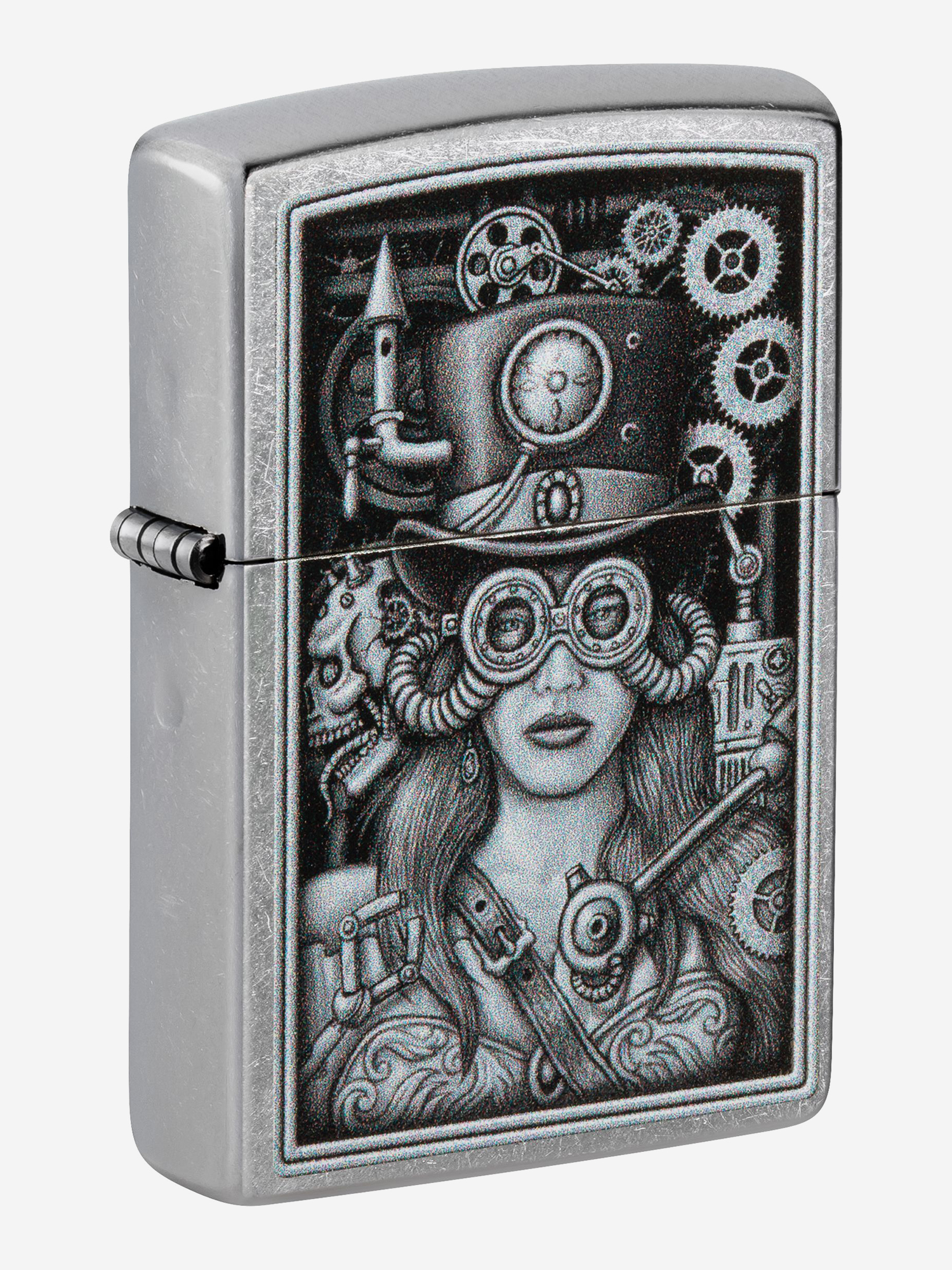 

Зажигалка бензиновая ZIPPO 48387 Steampunk, Серебряный
