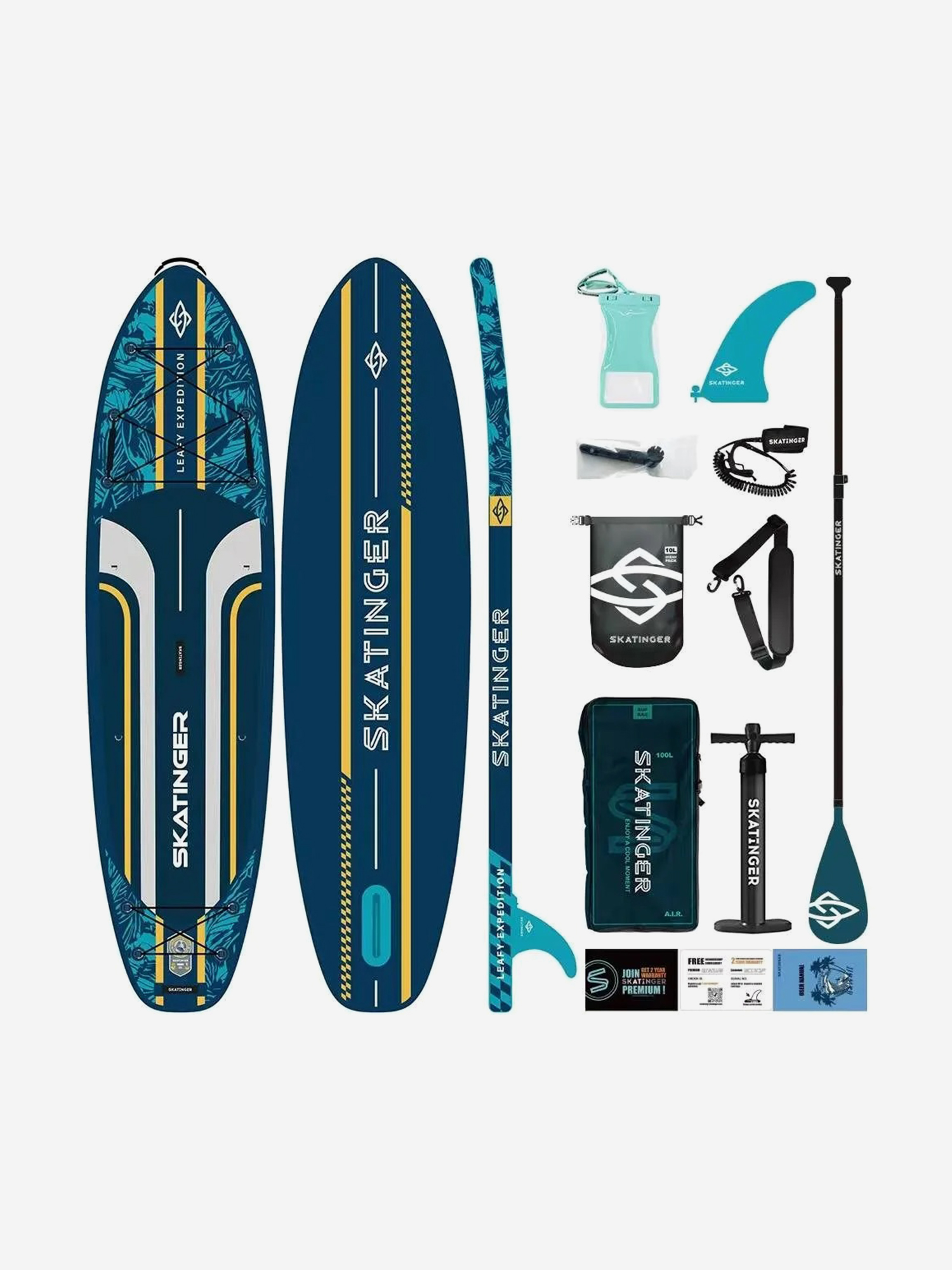 Изображение товара Сапборд Skatinger Leafy Expediton Green