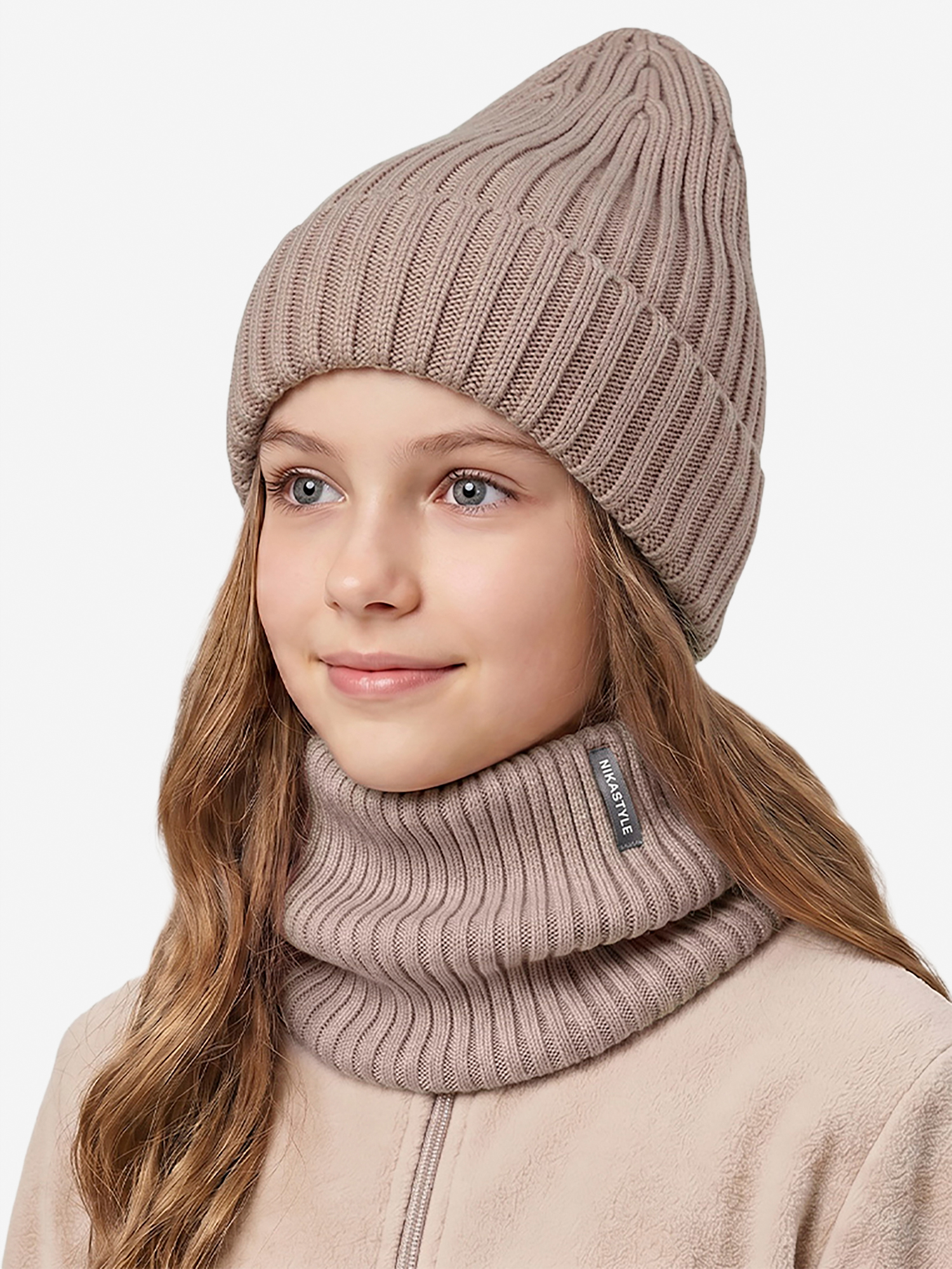 Изображение товара Комплект шапка и снуд NIKASTYLE, Какао Изображение товара Комплект шапка и снуд NIKASTYLE, Какао