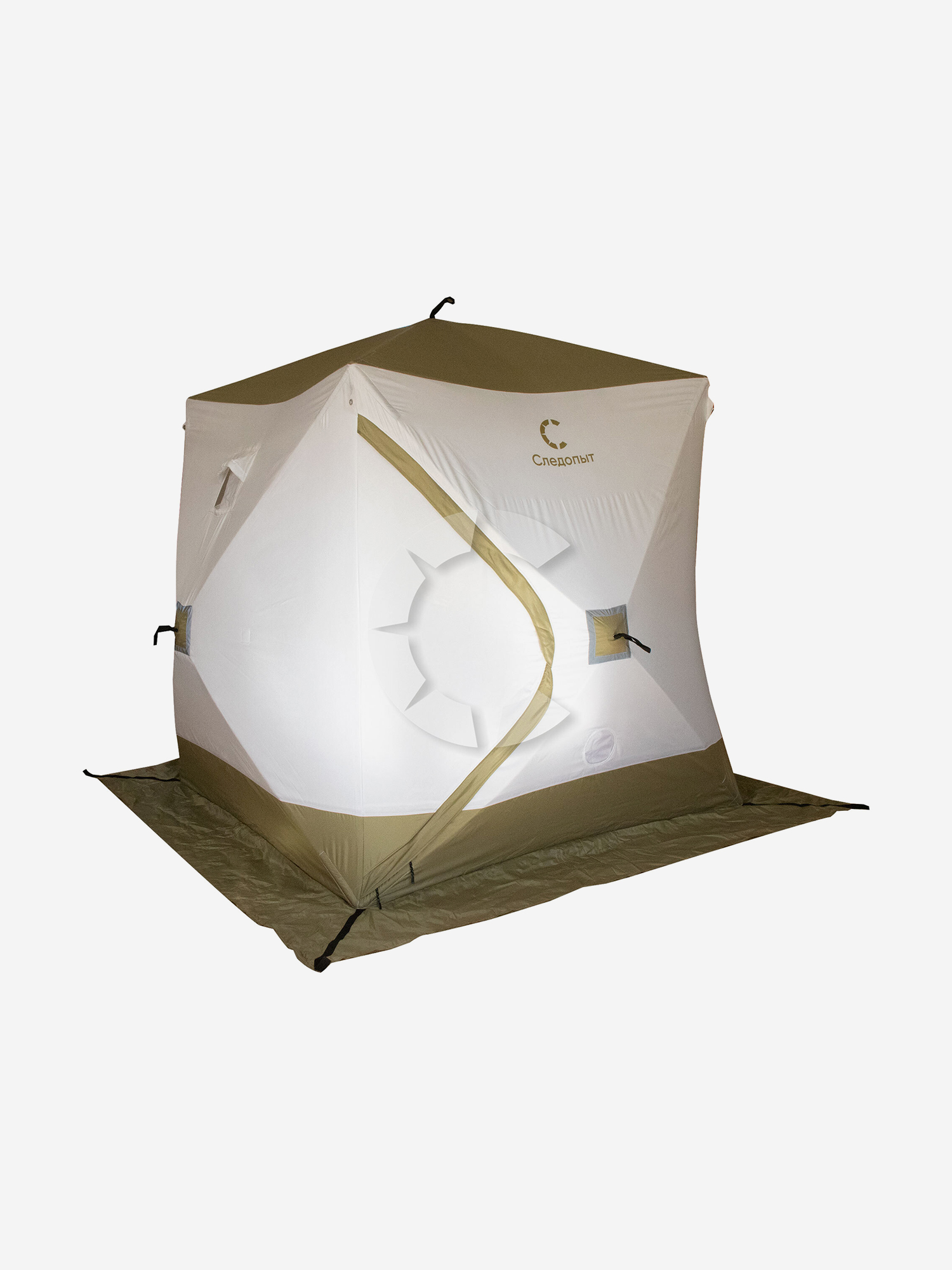 Изображение товара Зимняя палатка Куб СЛЕДОПЫТ Premium 1,8х1,8 м для зимней рыбалки и охоты