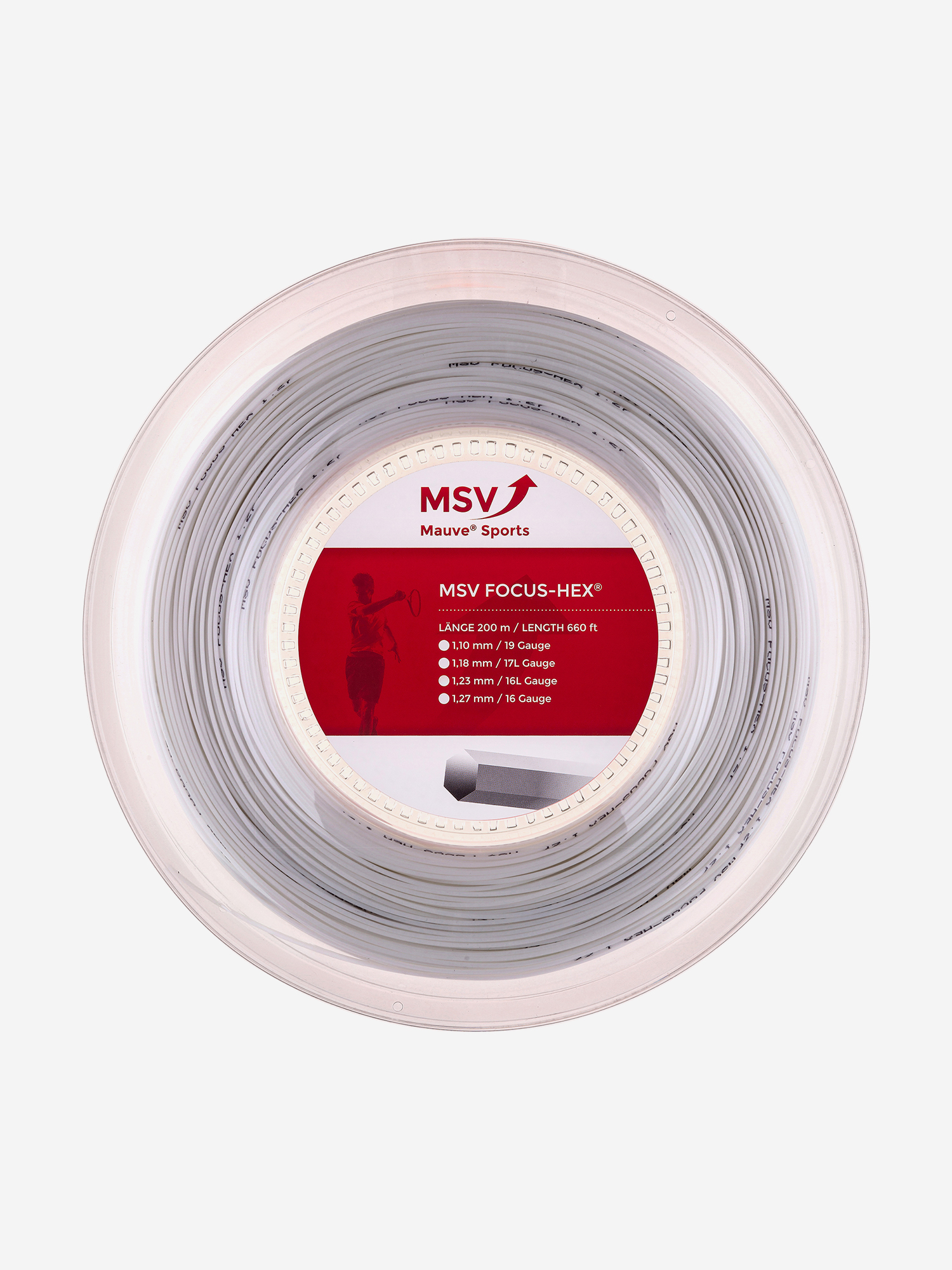 

Струна для большого тенниса MSV Focus HEX, Белый