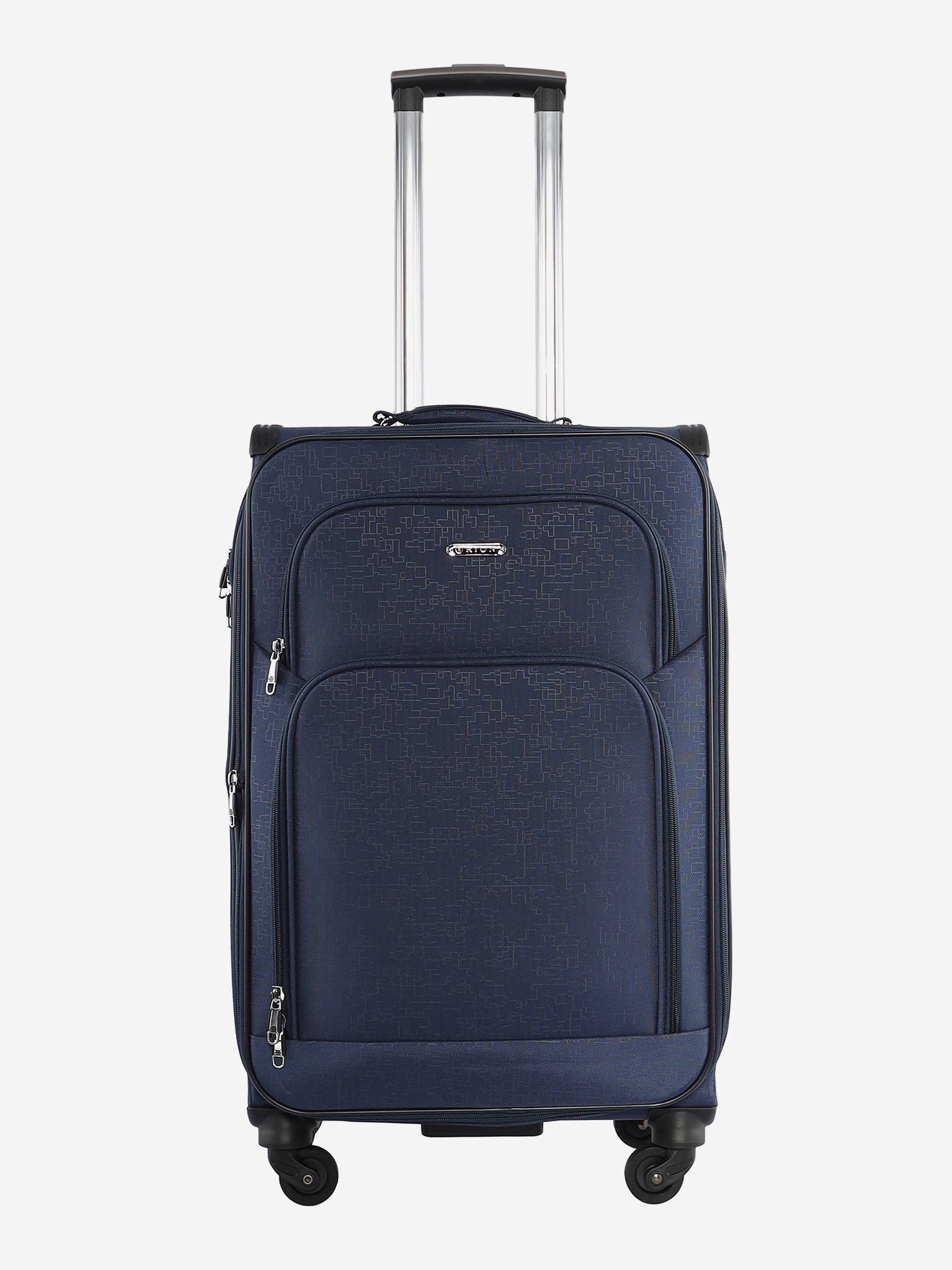 Изображение товара Чемодан Рион+ синий лабиринт 70 л водостойкий и легкий для активного отдыха
