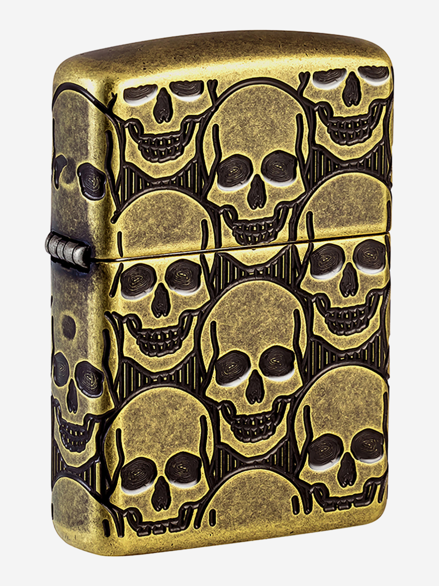 Изображение товара Зажигалка бензиновая ветроустойчивая Zippo Armor Cackling Cranium Antique
