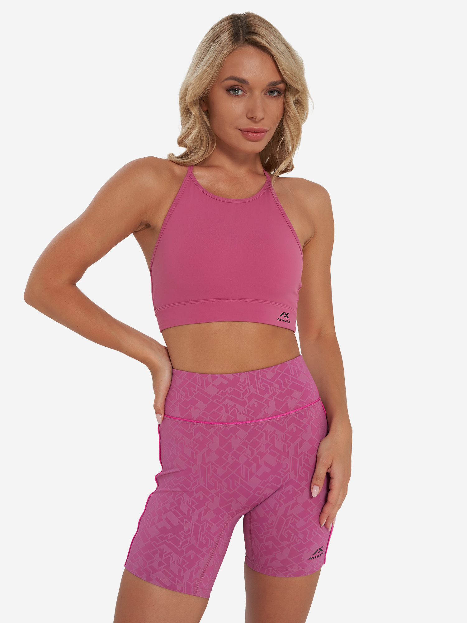 Топ бра спортивный Athlex, розовый, арт. 32828