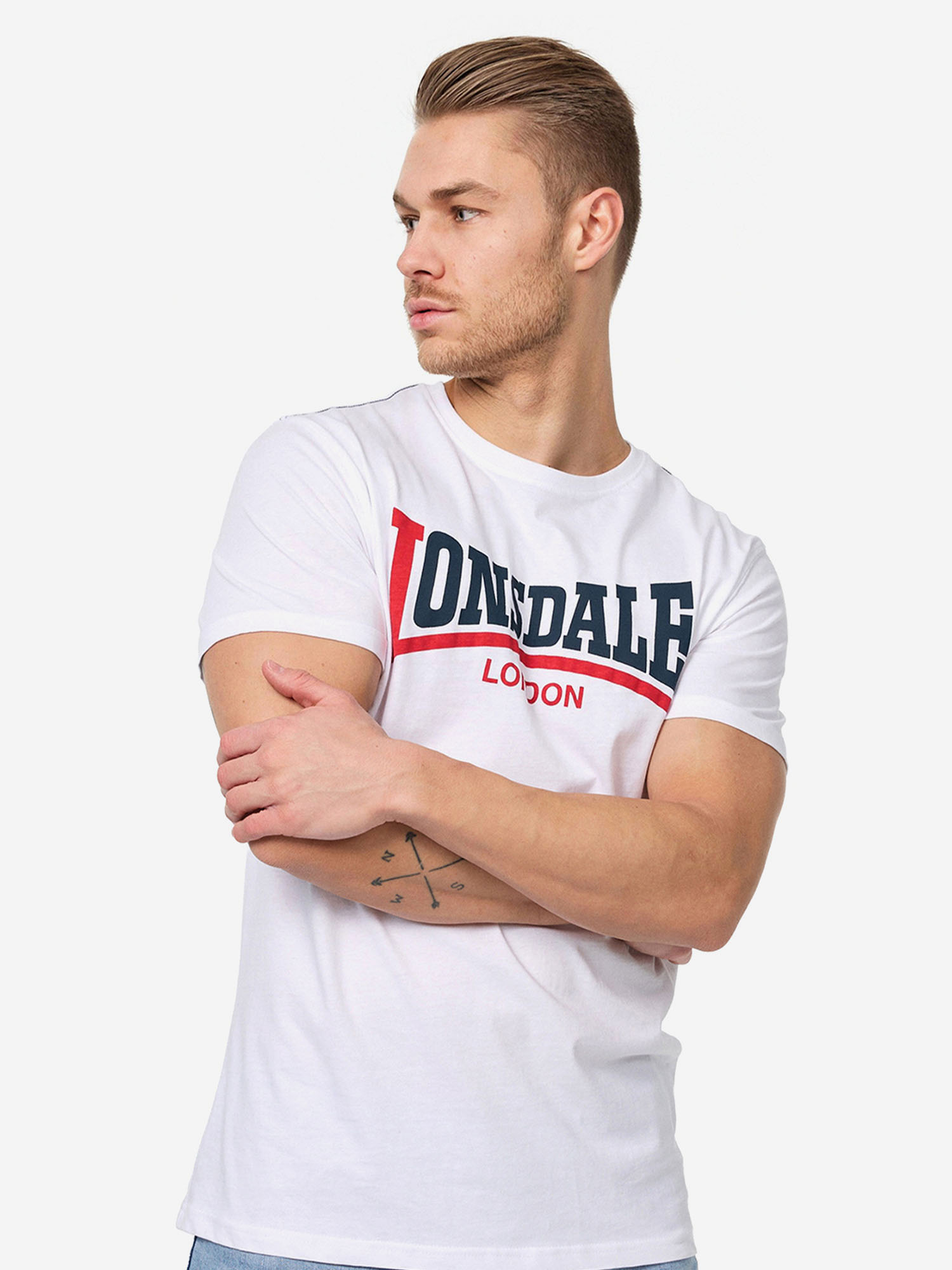 

Футболка мужская LONSDALE LONSDALE TWO TONE, Белый