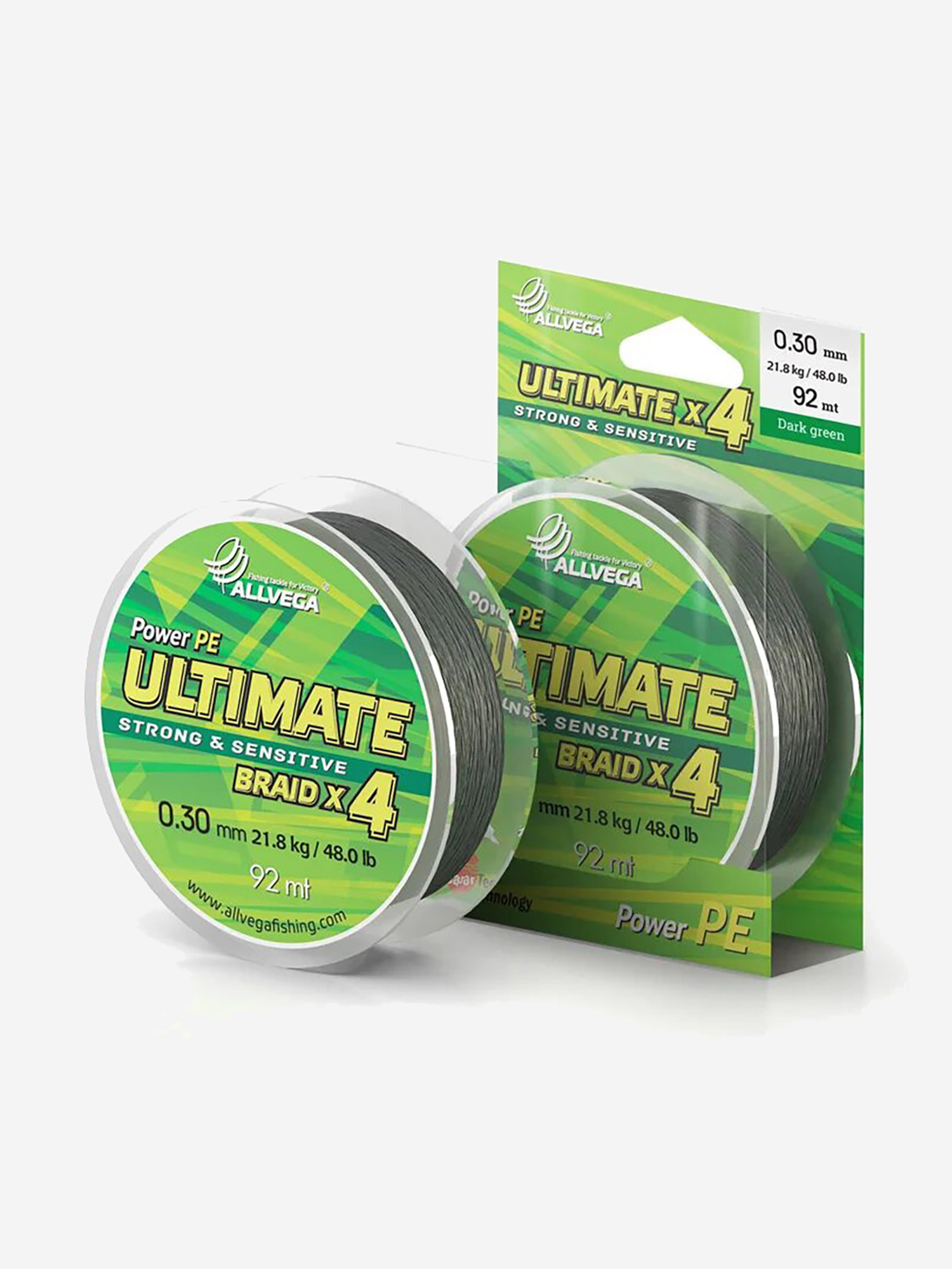 

Шнур плетёный ALLVEGA "Ultimate" 92м тёмно-зелёный 0.10мм (5.1кг), Зеленый