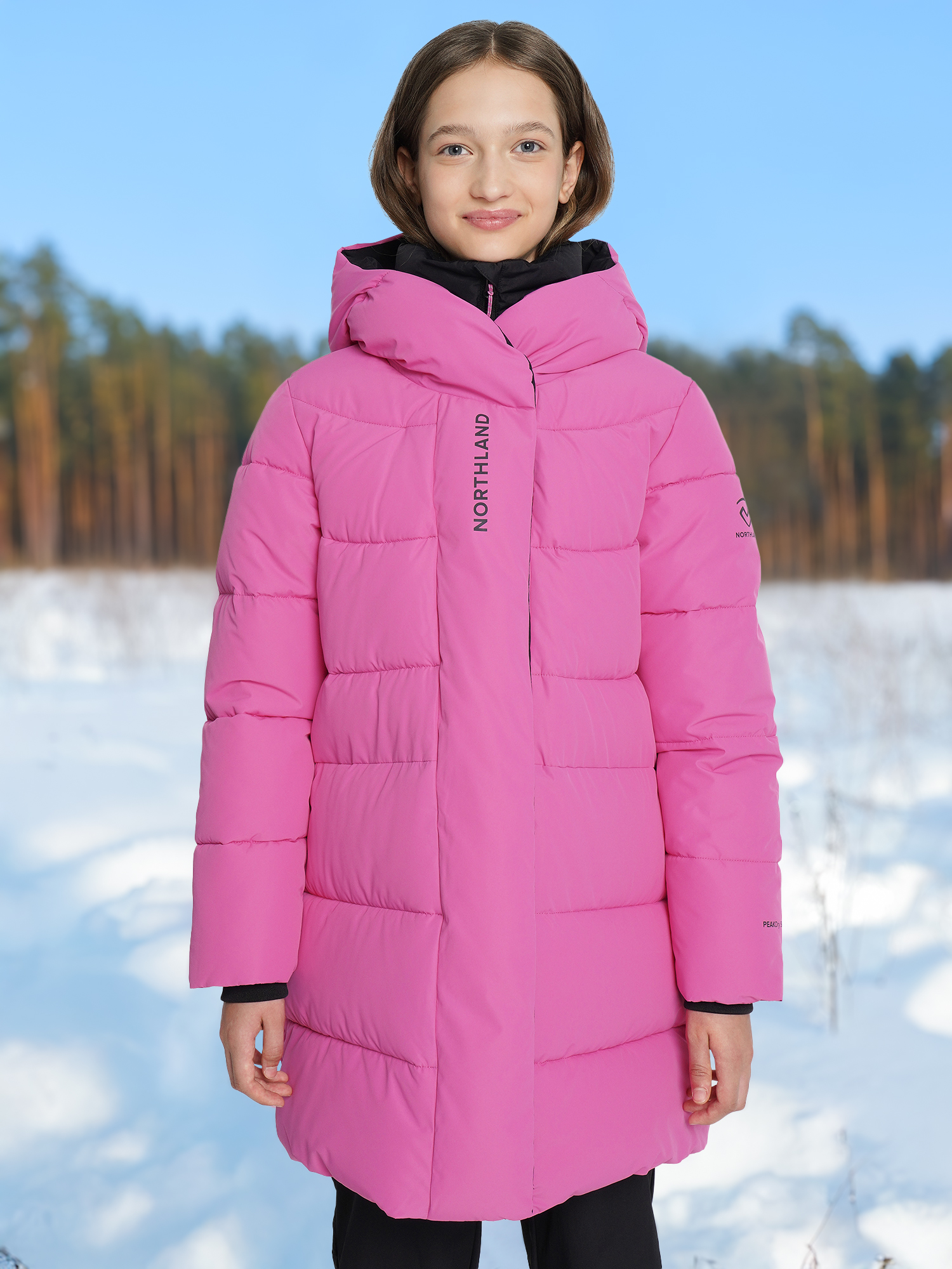 

Пуховик для девочек Northland, Розовый