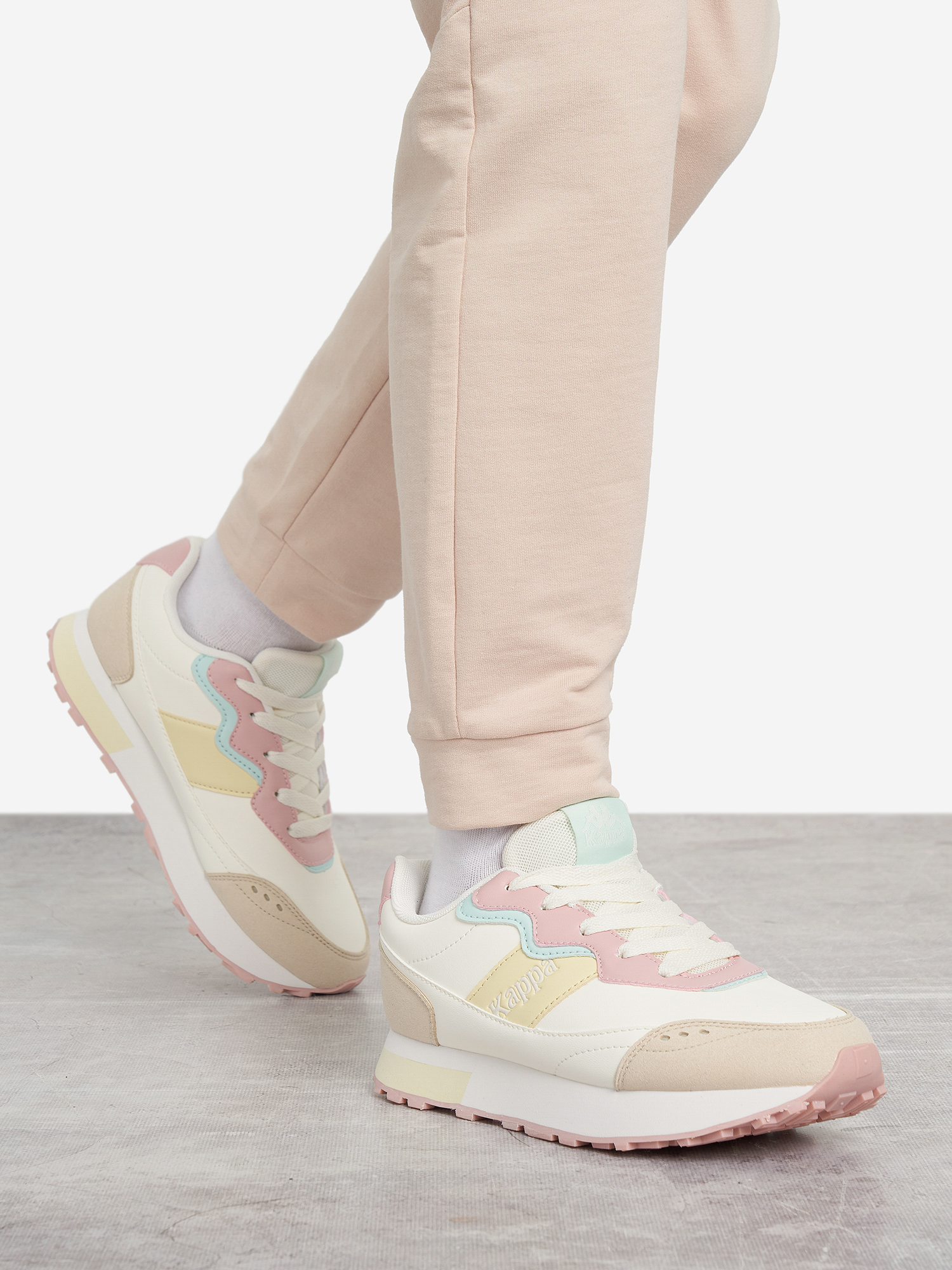 Изображение товара Кроссовки для девочек Kappa Sp Corsa бежево-розовые спортивные кроссовки лето всесезон