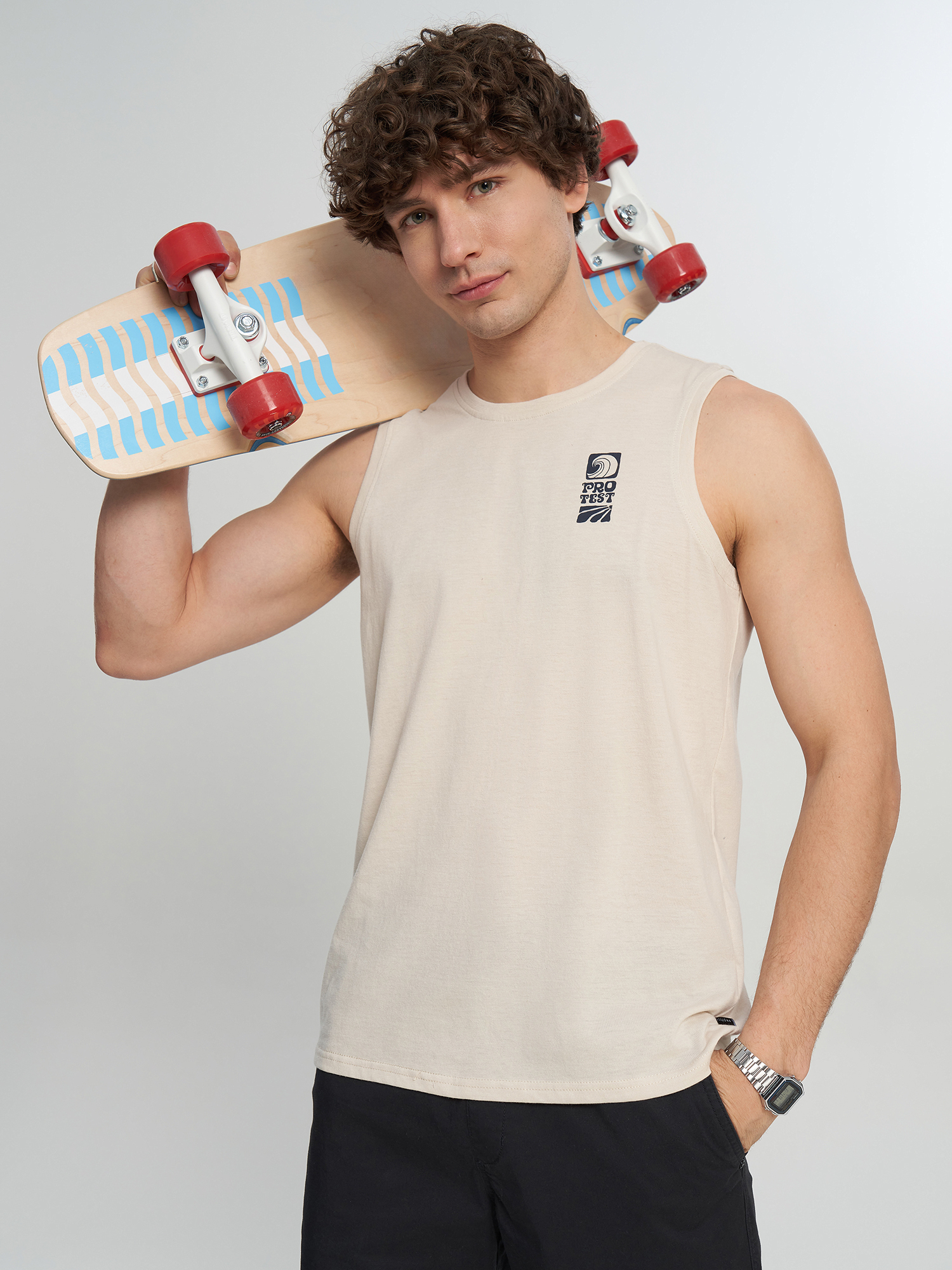 Изображение товара Мужская майка Protest для серфинга летняя свободный покрой Изображение товара Мужская майка Protest для серфинга летняя свободный покрой