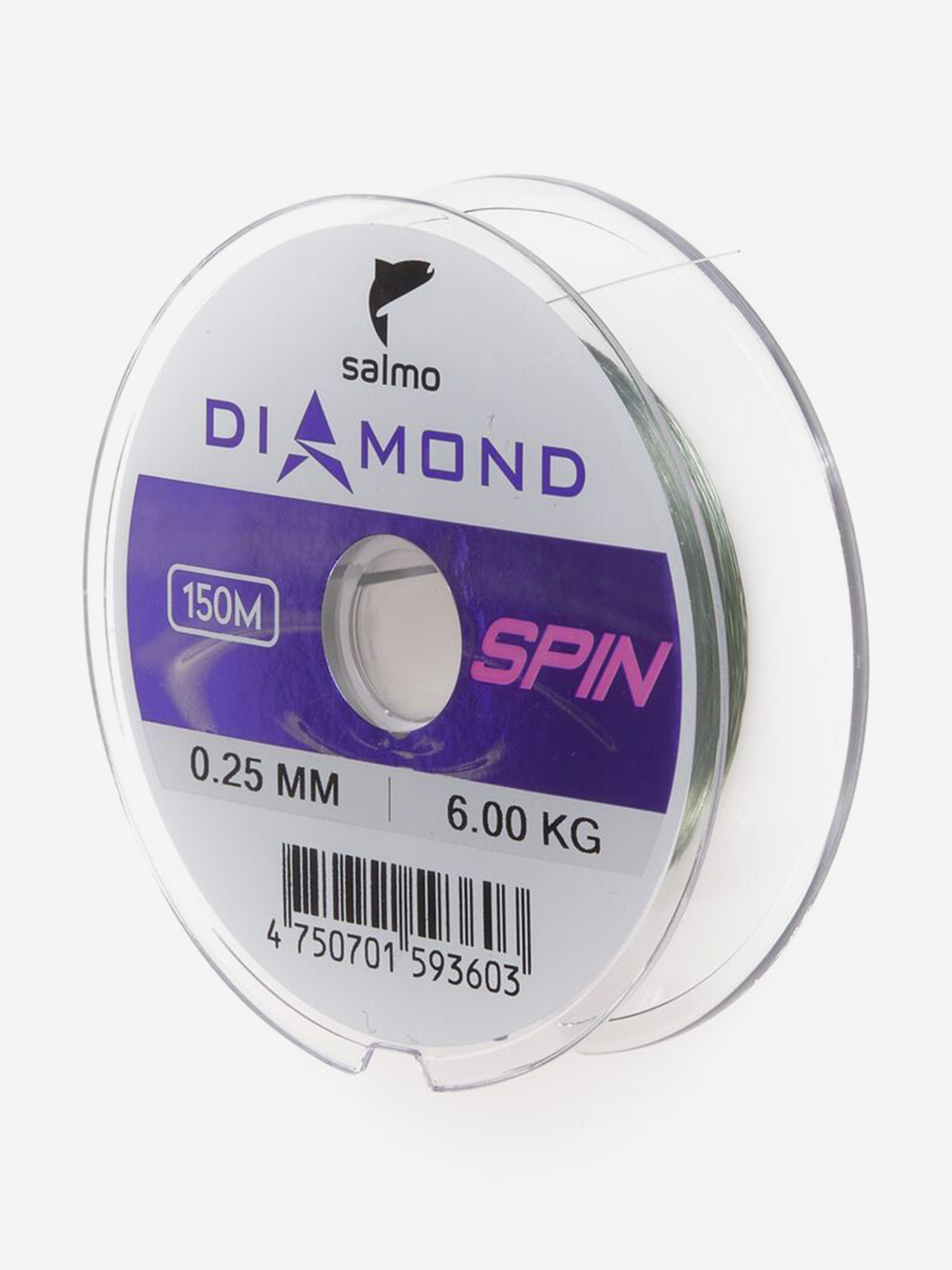 Изображение товара Леска монофильная для летней рыбалки Salmo Diamond SPIN длина 150 м, диаметр 0,25 мм, упаковка из 10 штук, Зеленый