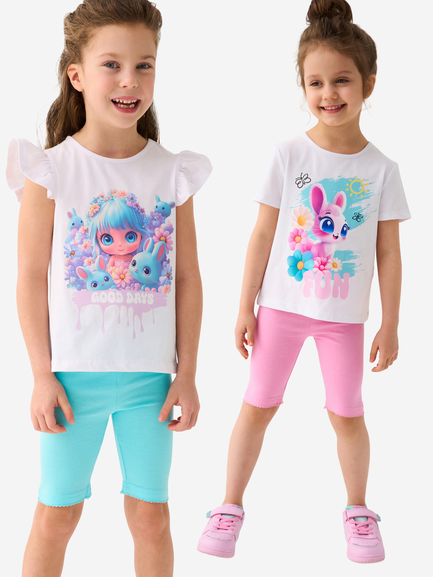 Изображение товара Легинсы укороченные, 2 пары в комплекте PlayToday