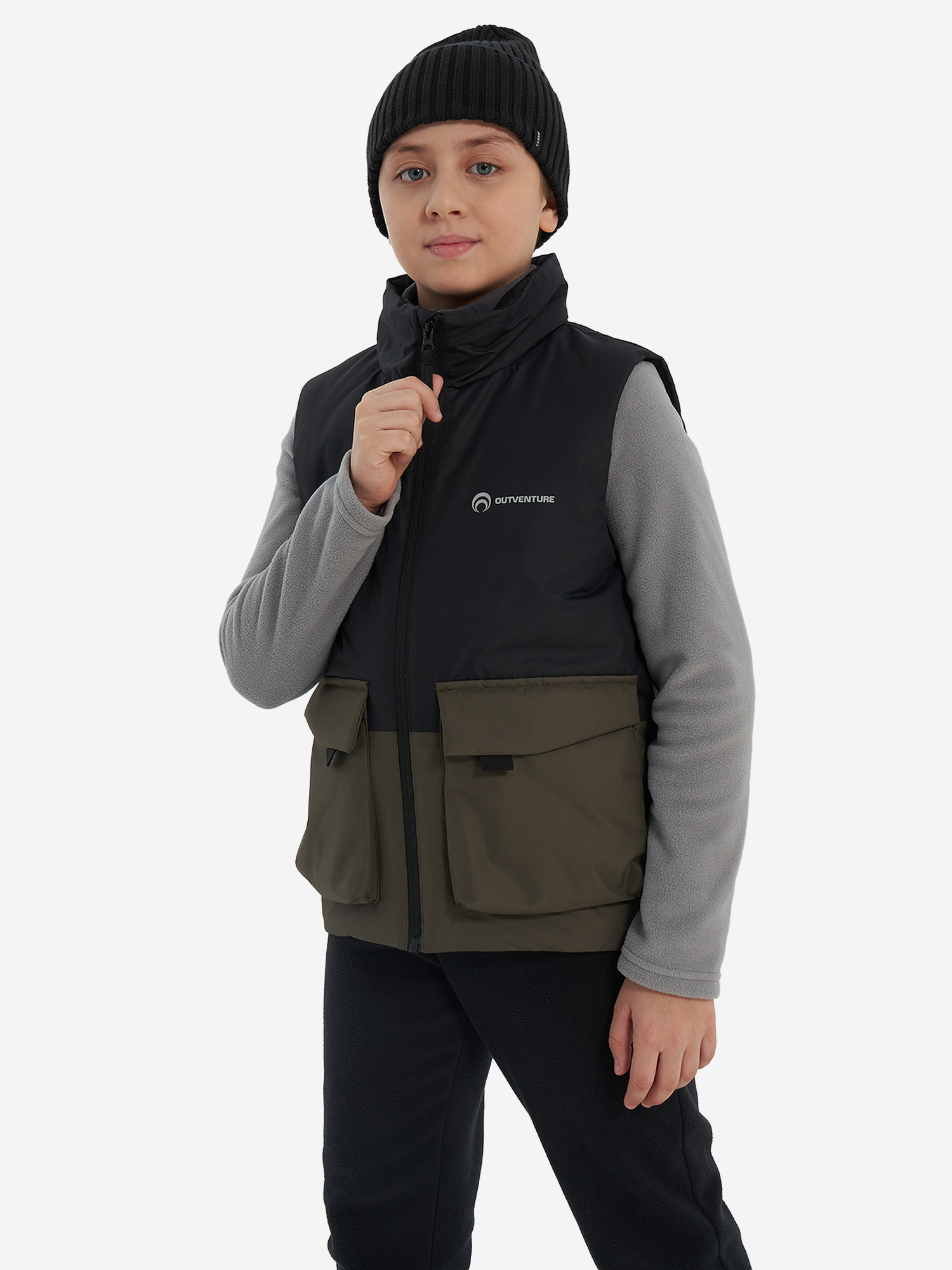 Жилет утепленный Outventure для мальчиков, черный, арт. 142953