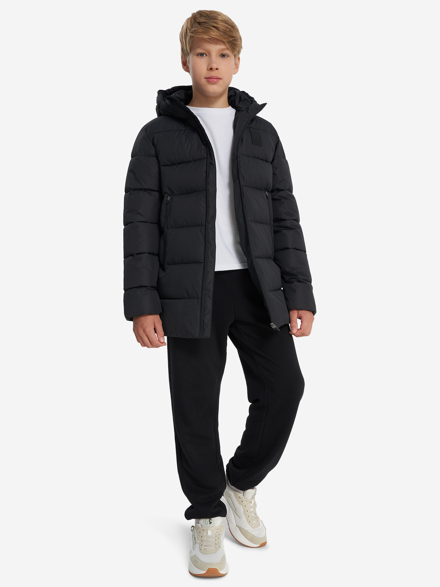фото Пуховик для мальчиков fila, черный
