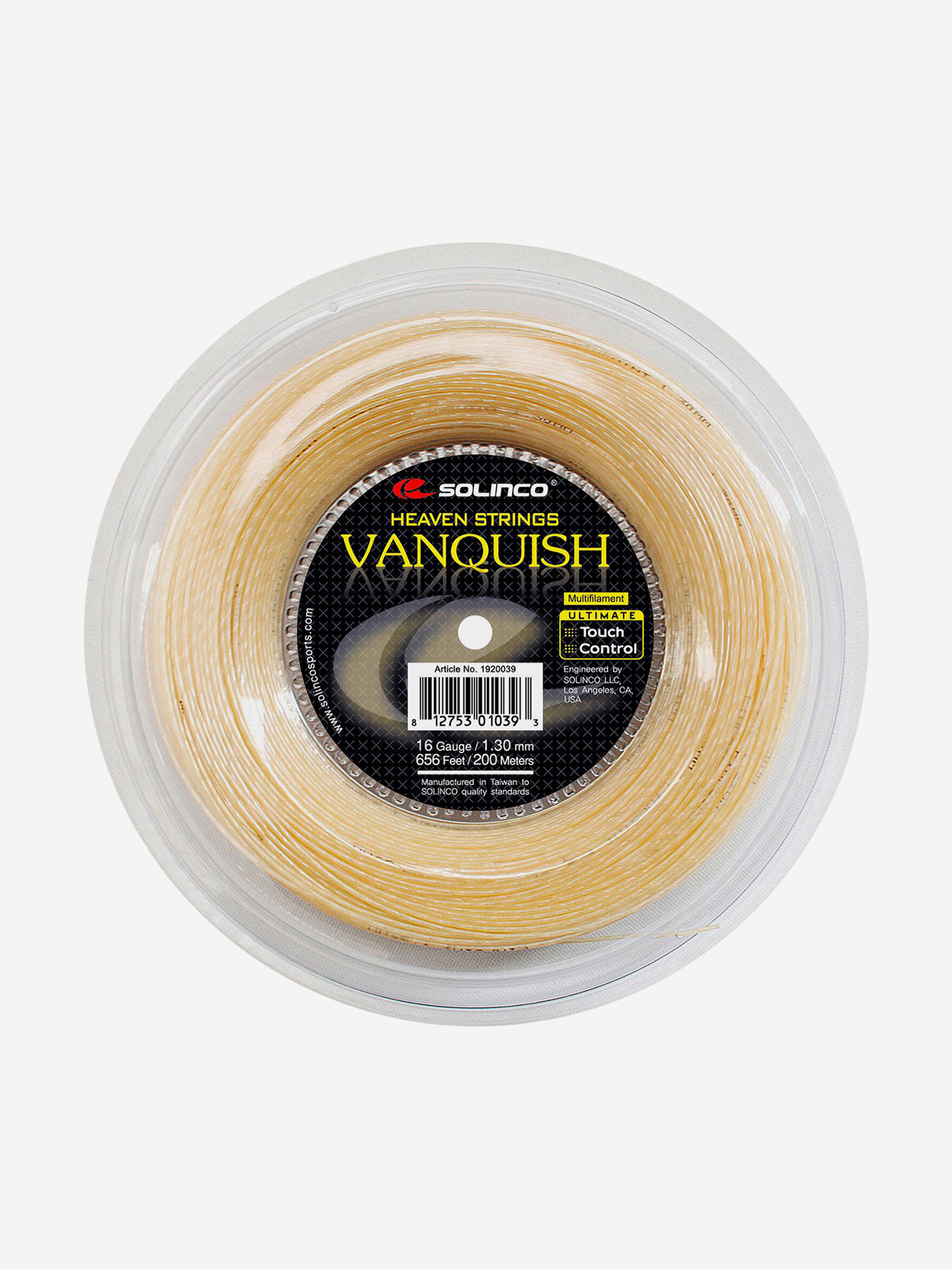 Изображение товара Струна для теннисной ракетки Solinco Vanquish 1. 30 200м - профессиональный теннисный инвентарь
