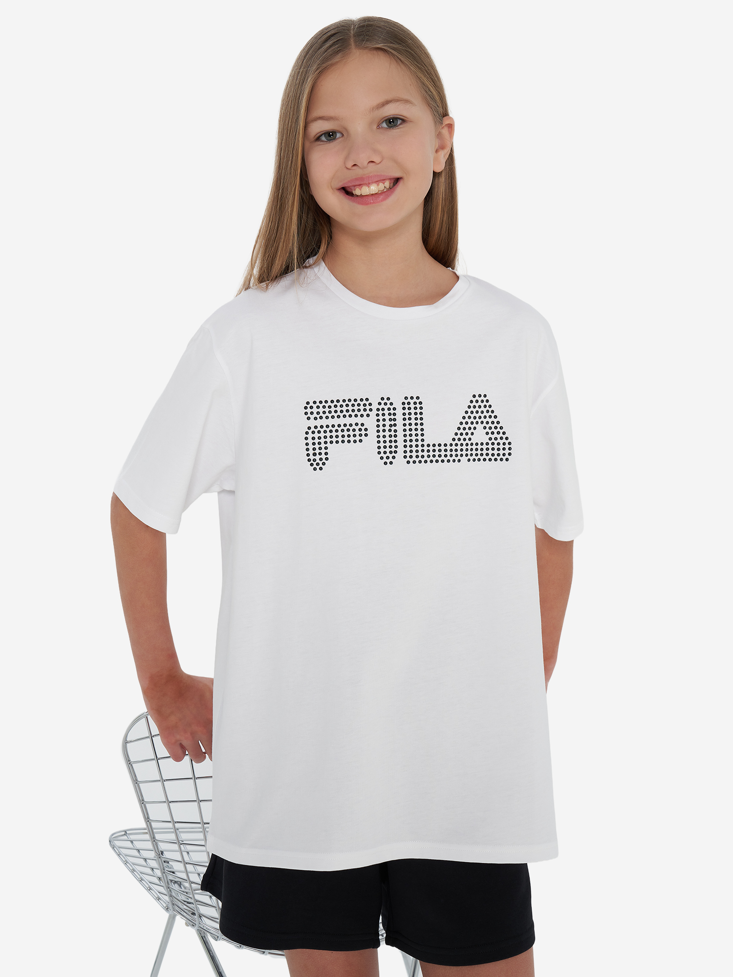 Футболка для девочек FILA, белый, арт. 32593