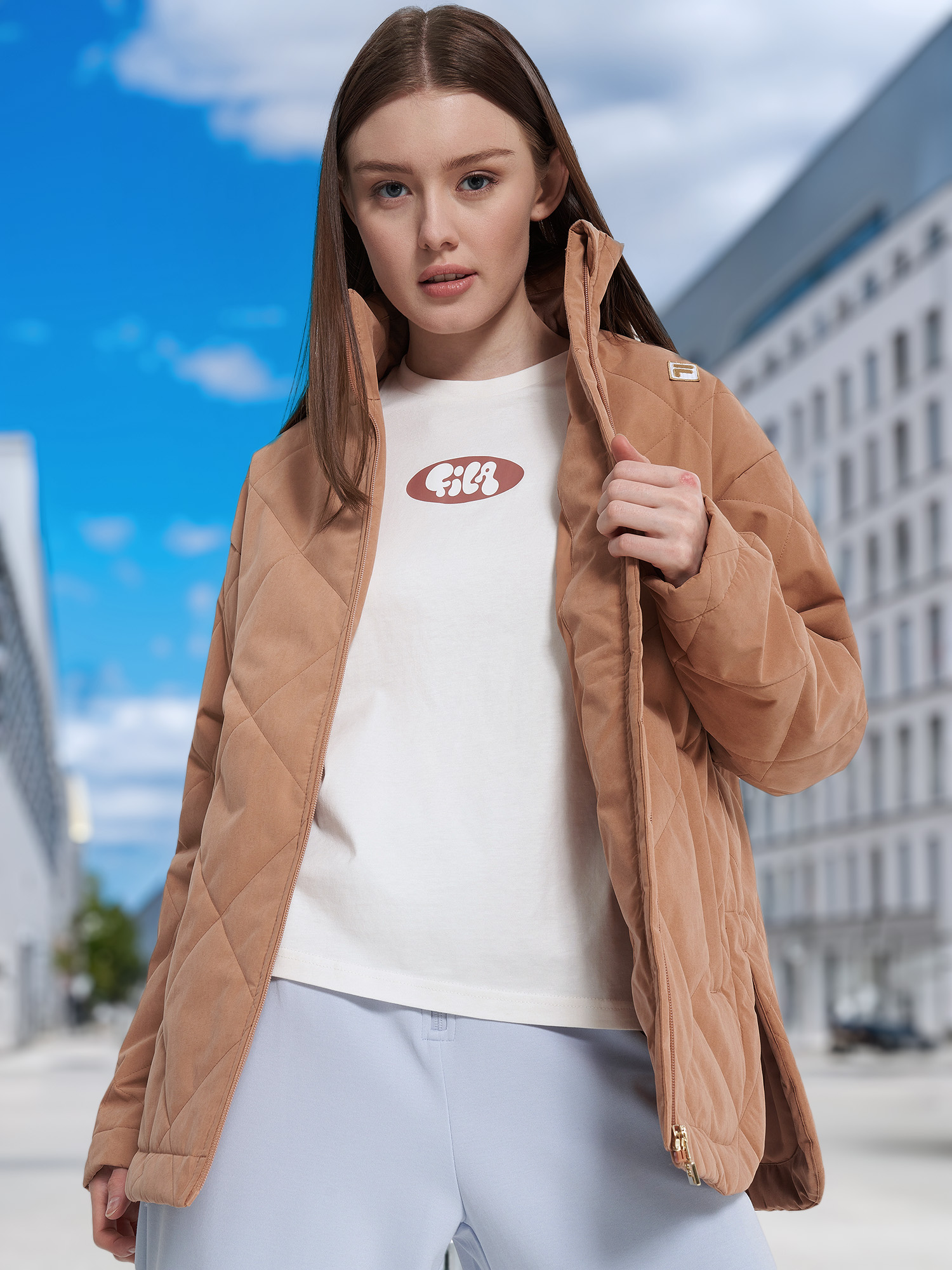 

Куртка утепленная женская FILA, Бежевый