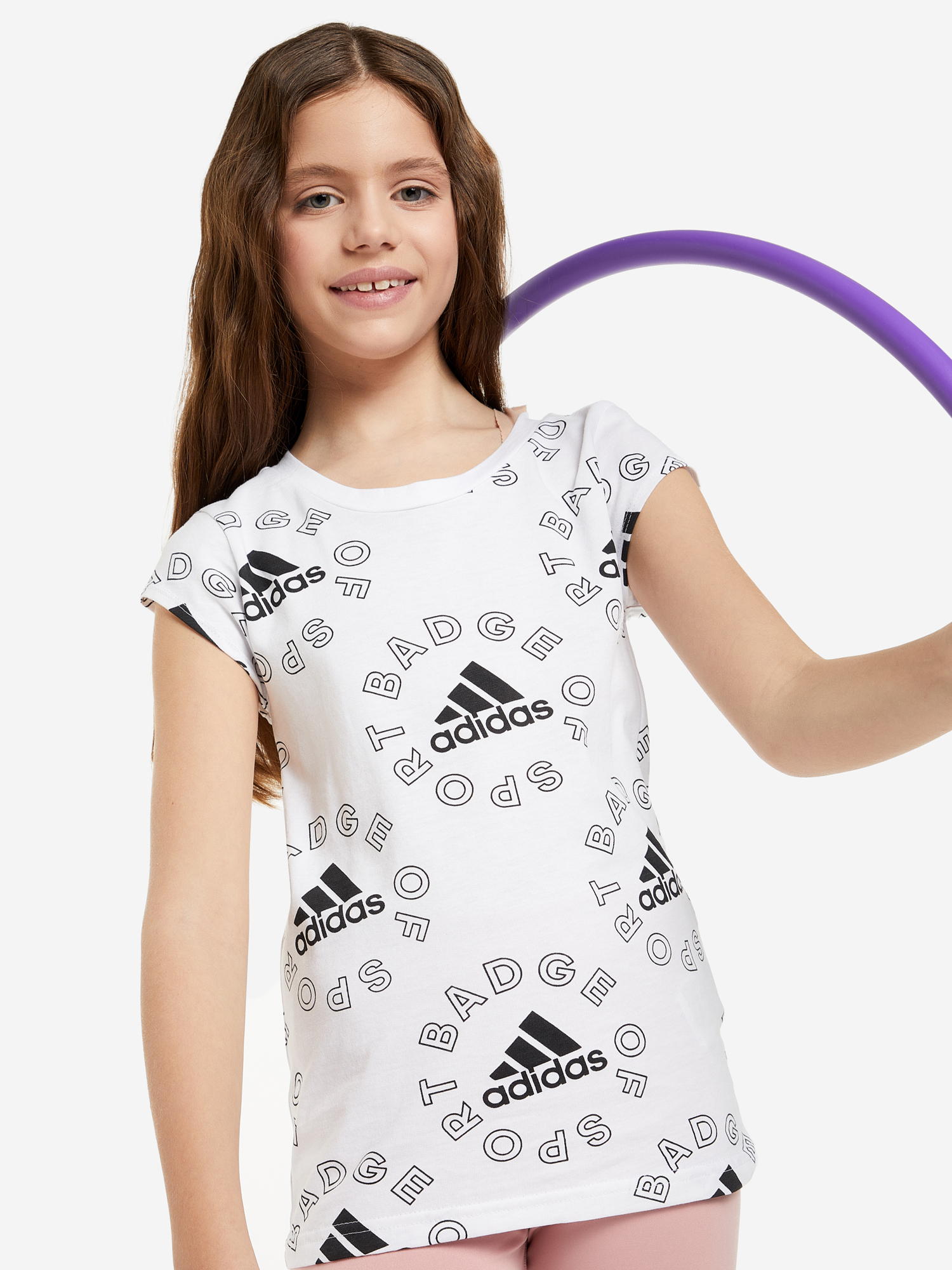 

Футболка для девочек adidas Logo, Белый