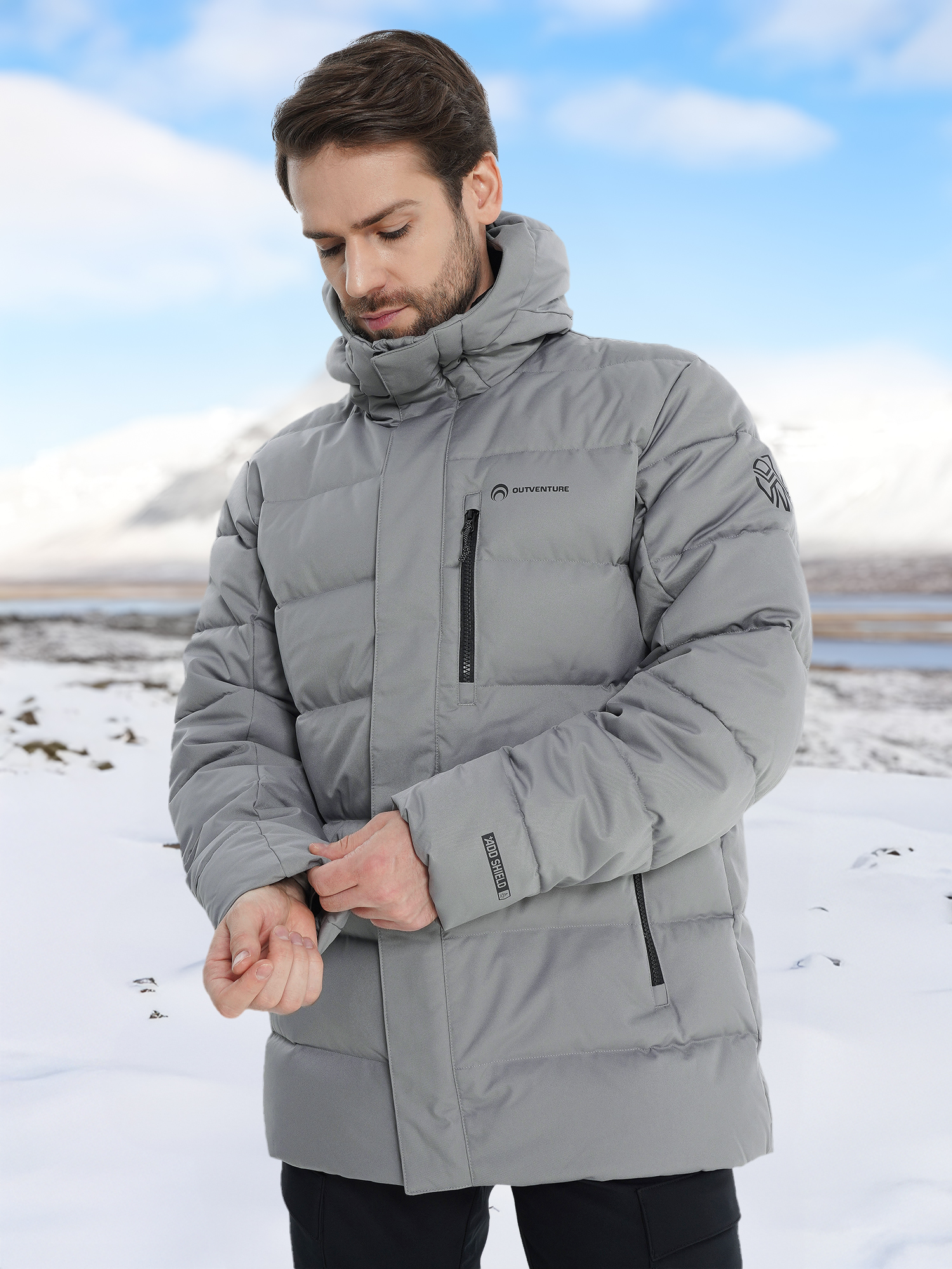 Пуховик мужской Outventure Серый 13999₽