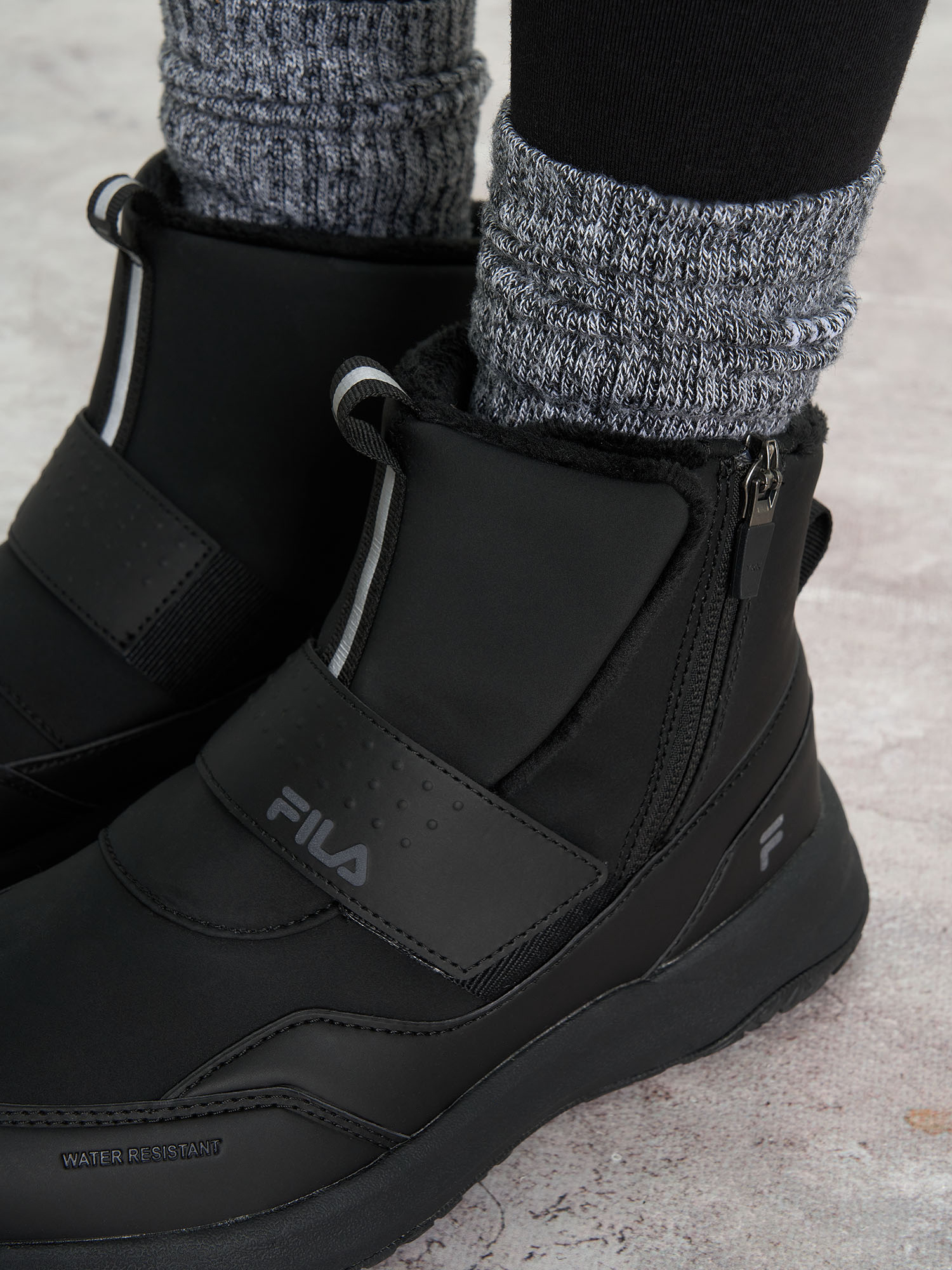 фото Кроссовки утепленные для девочек fila tornado mid, черный