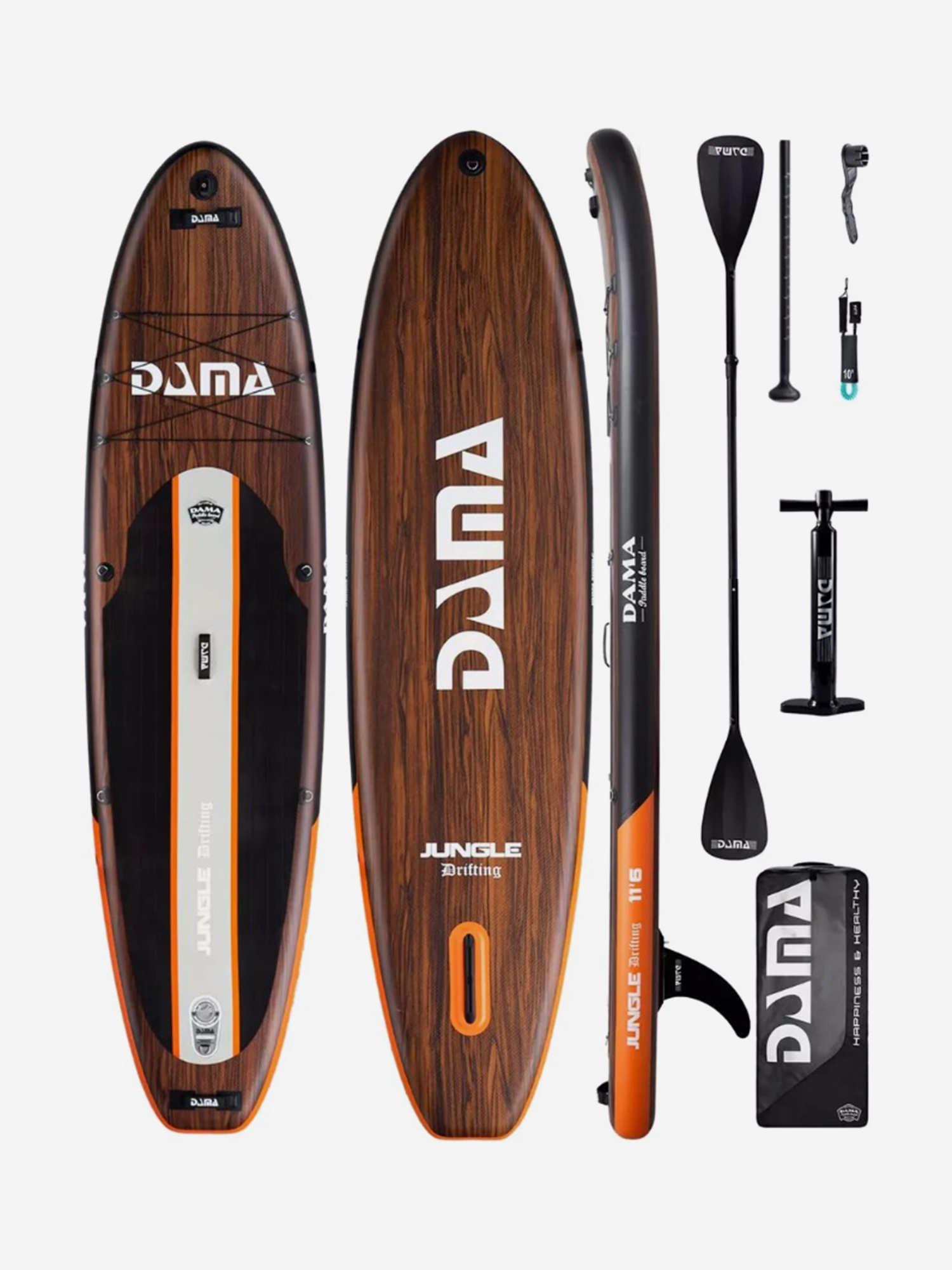 

Сапборд DAMA Dark Wood 11,6, Коричневый