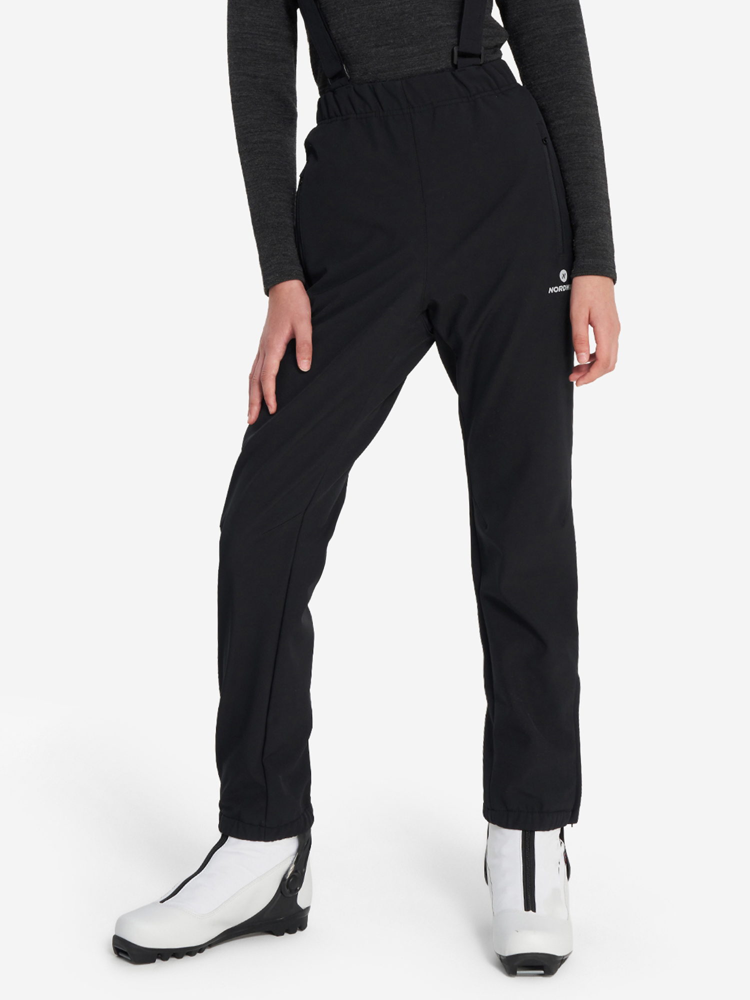 Брюки софтшелл для девочек Nordway, черный, арт. 29845