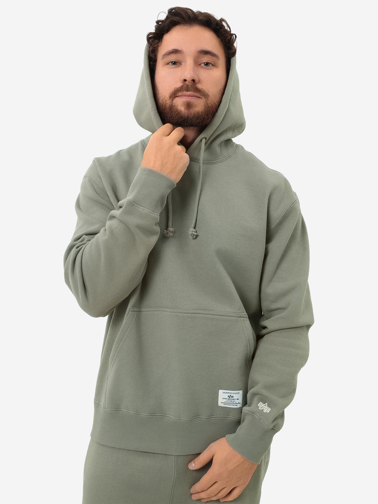 Изображение товара Мужское худи с капюшоном Alpha Industries Essential Hoodie смесовый материал