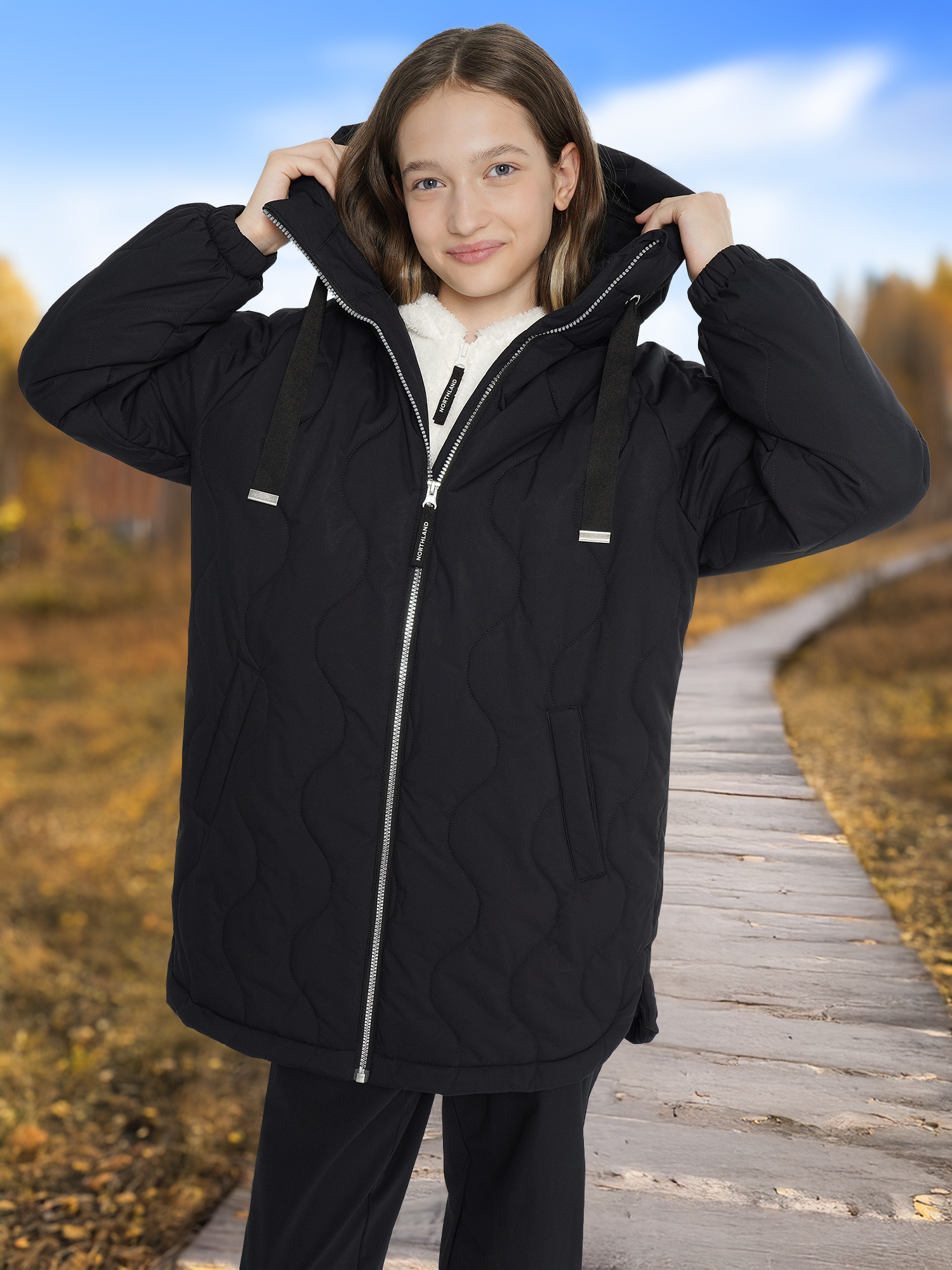 

Куртка утепленная для девочек Northland, Черный