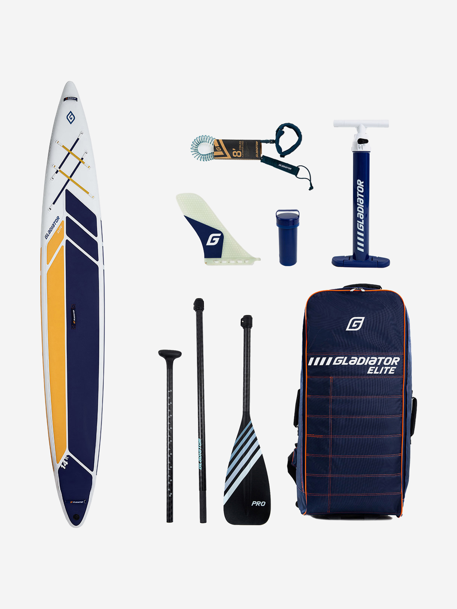 

Надувная SUP доска Gladiator ELITE '0" R SE PRO, Белый