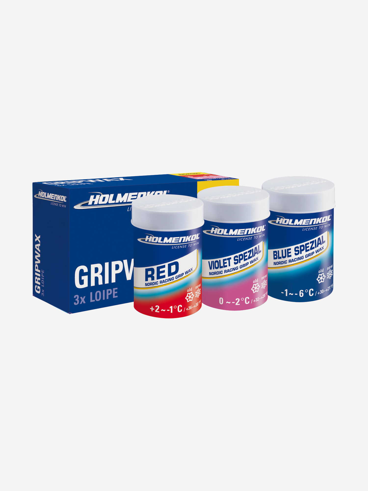 

Набор мазей держания Holmenkol 3 x Loipe Grip Wax , Мультицвет