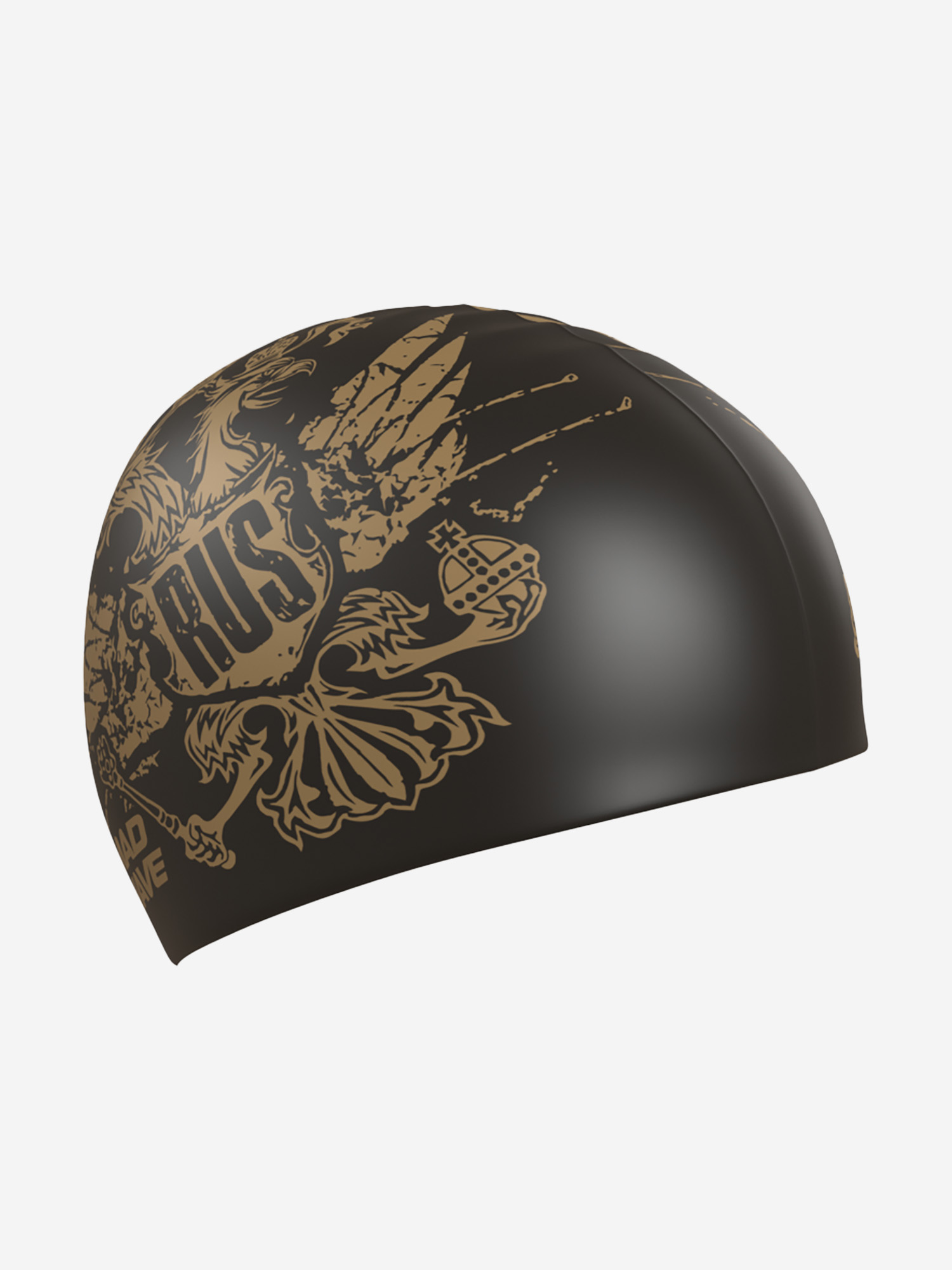 

Силиконовая шапочка Mad Wave Gold eagle, Черный