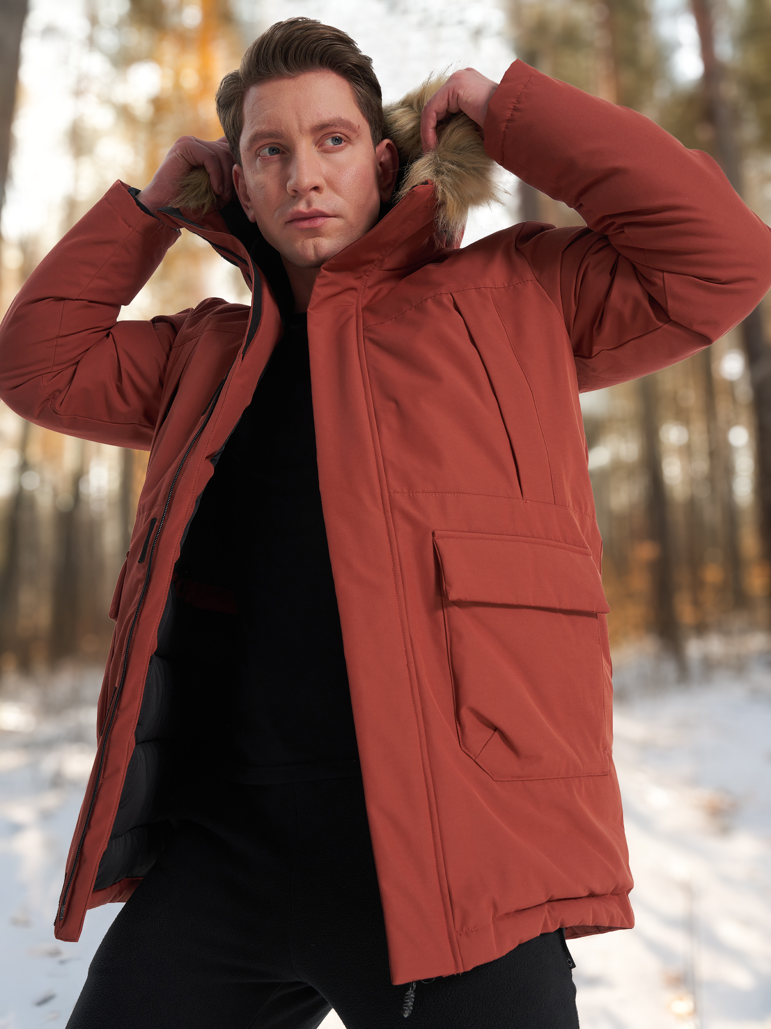 Пуховик мужской Northland, оранжевый, арт. 28863